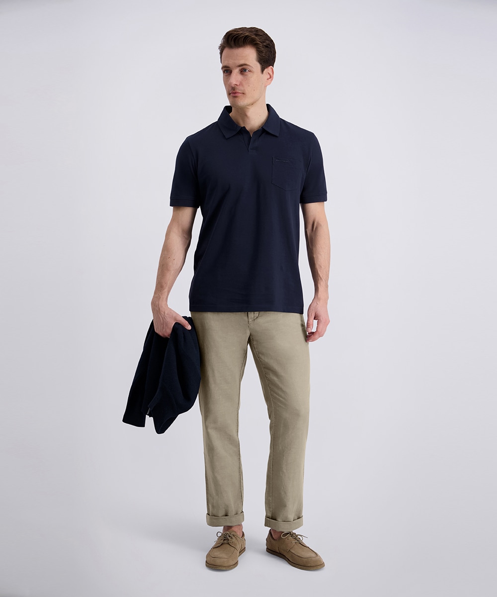 Pierre Cardin Leinenhose »Chino Clemont Leinen Mix«  mit elastischem Bund und Kordelzug