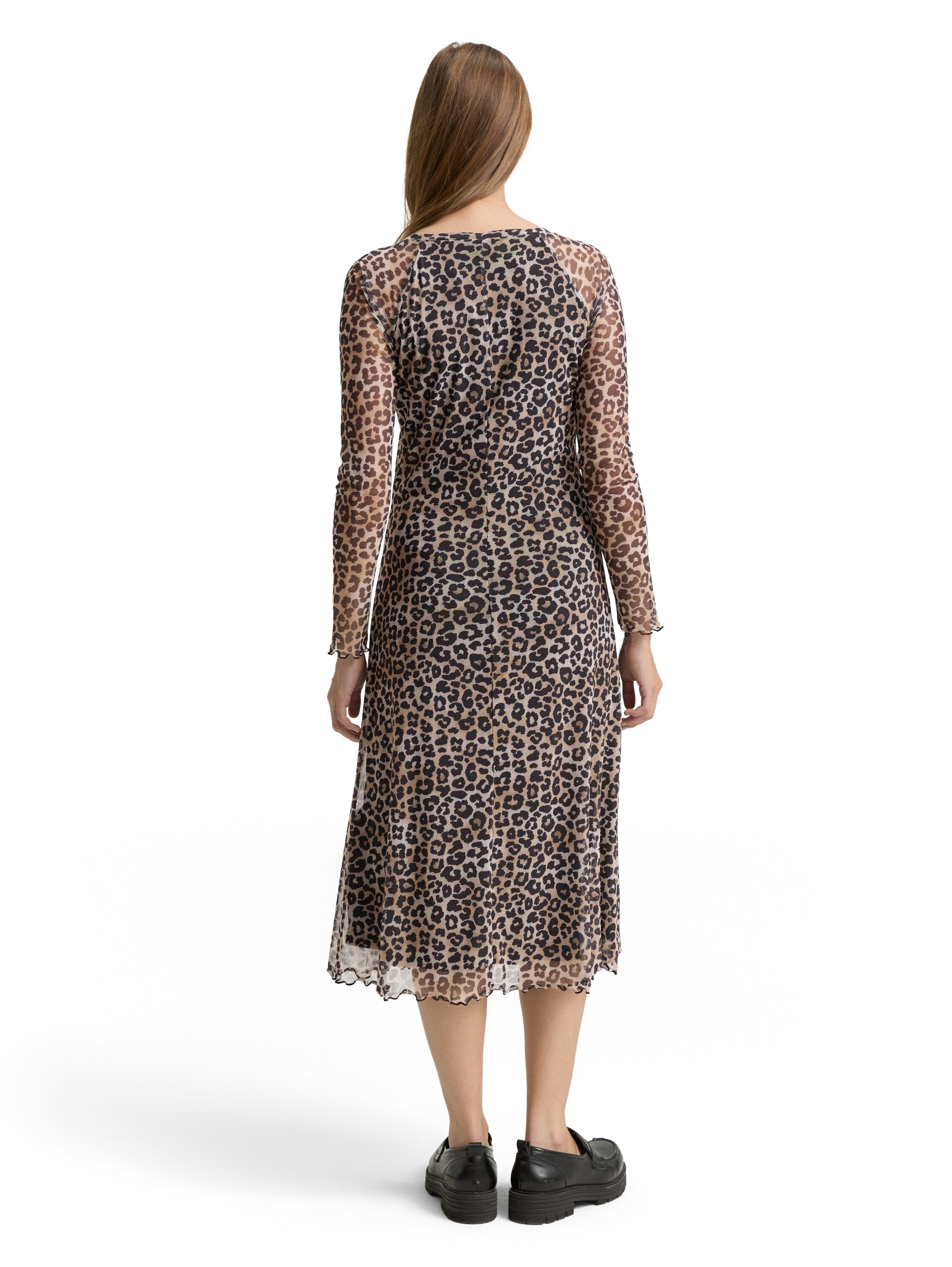 TOM TAILOR Denim Midikleid, mit All-Over Print