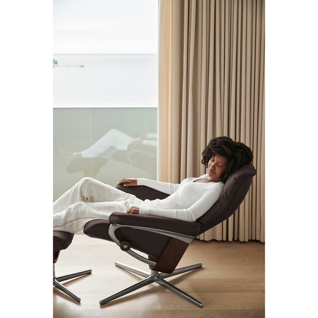 Stressless® Relaxsessel »Mayfair«, mit Cross Base, Größe S, M & L, Holzakzent Braun