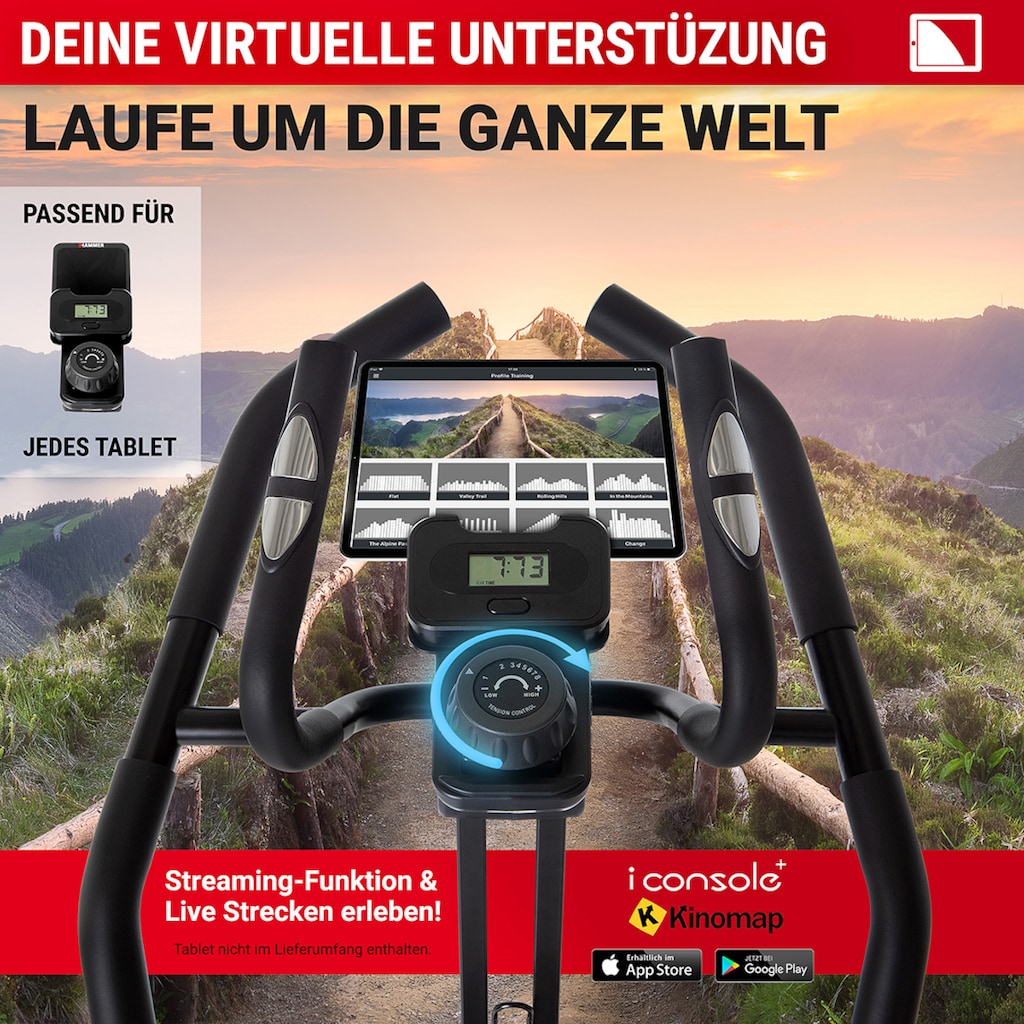 Hammer Power-Stepper »Cross-Stepper«, Fitness-Apps per Smartphone/Tablet