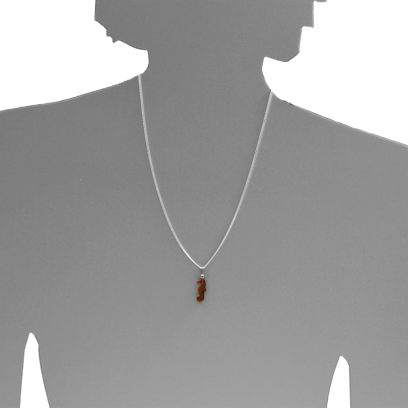 OSTSEE-SCHMUCK Kettenanhänger »- Seepferdchen - Silber 925/000 - Bernstein«