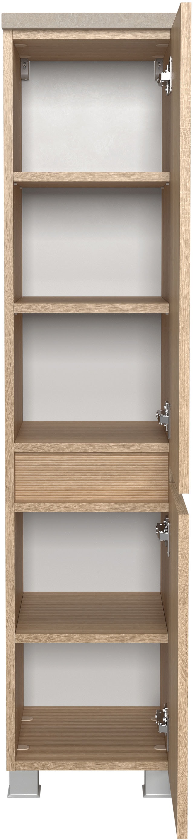 welltime Badmöbel-Set »Eixo«, Set 90 cm breit, Badmöbel mit LED-Beleuchtung