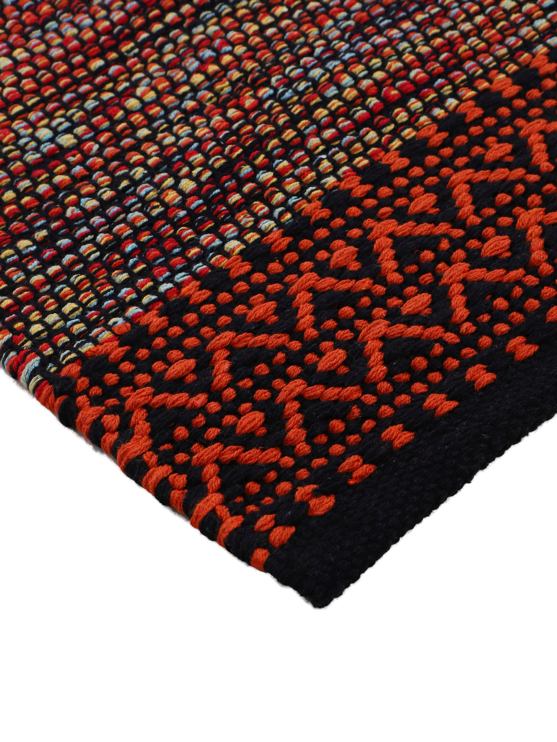 carpetfine Teppich »Kelim Mia,  auch als Läufer erhältlich«, rechteckig, 6 mm Höhe, handgewebt, Baumwolle, Wendeteppich, Fleckerl, Bordüre, Wohnzimmer