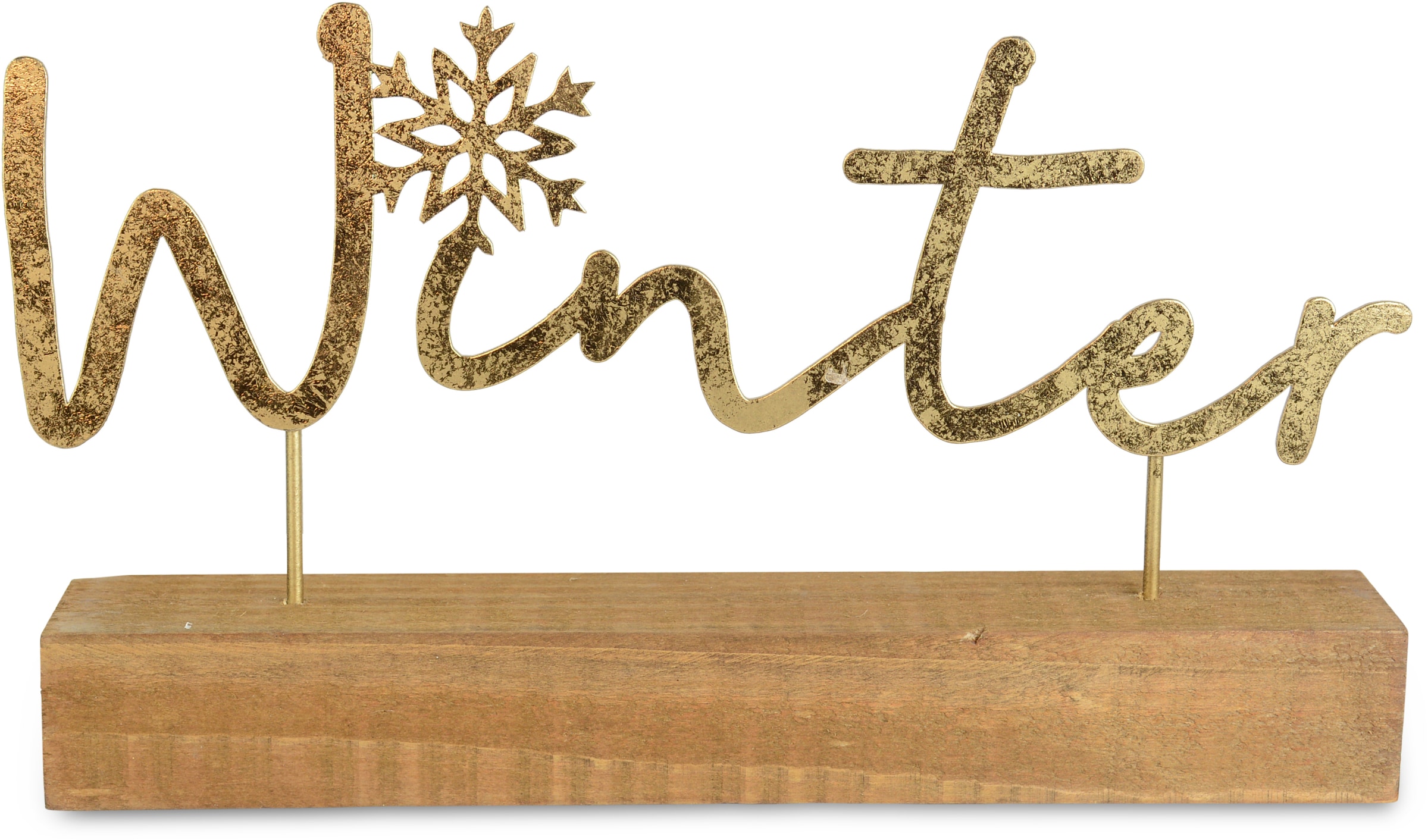 RIFFELMACHER & WEINBERGER Deko-Schriftzug »Weihnachtsdeko«, aus Metall auf  Holz, Höhe ca. 17 cm auf Raten bestellen