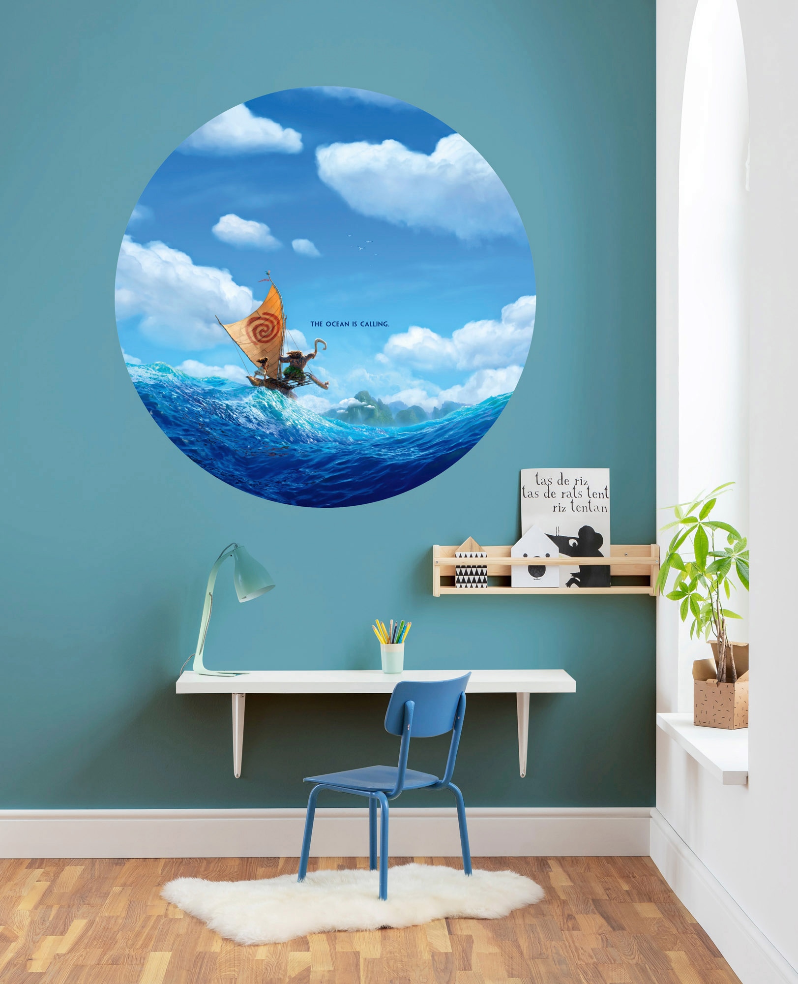 Komar Fototapete »Vlies selbstklebend - Moana Ocean is Calling - Größe 125 x 125 cm« bedruckt glatt Kinderzimmer