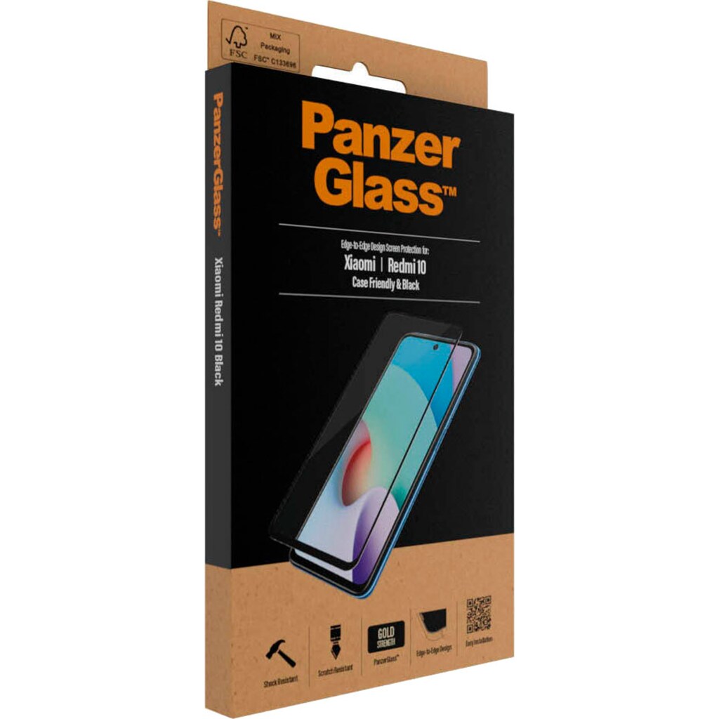 PanzerGlass Displayschutzglas »Xiaomi Redmi 10 (CaseFriendly, E2E)«, (1 St.)