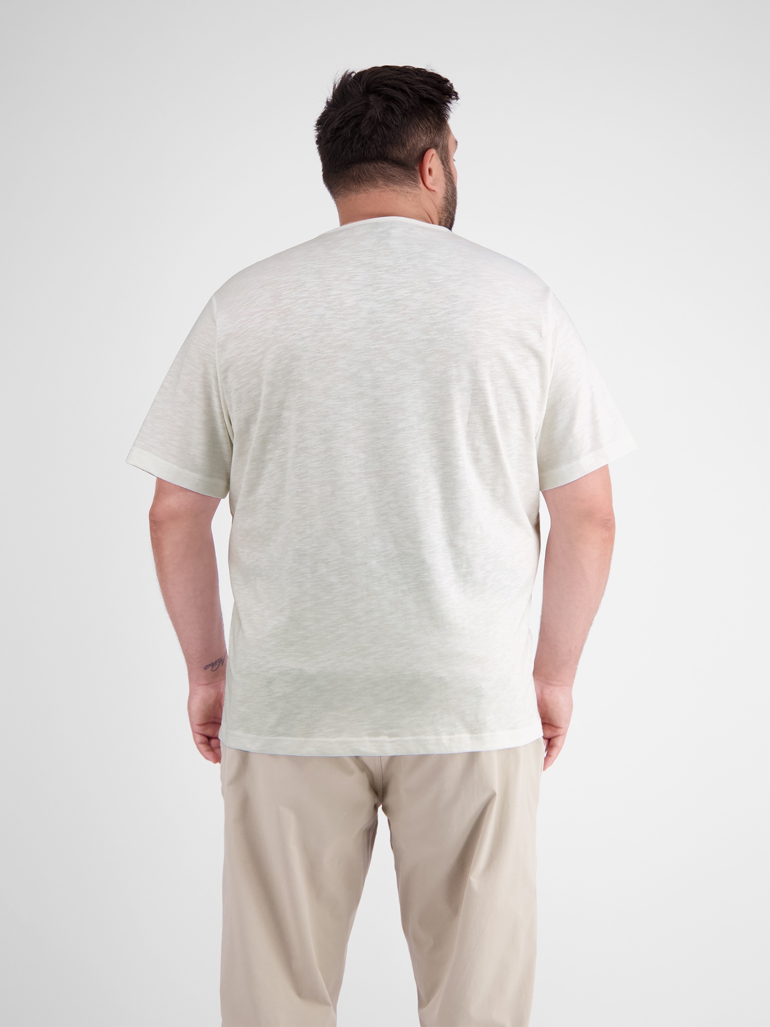 LERROS Henleyshirt »Unifarbenes Serafino-Shirt in Großen Größen«