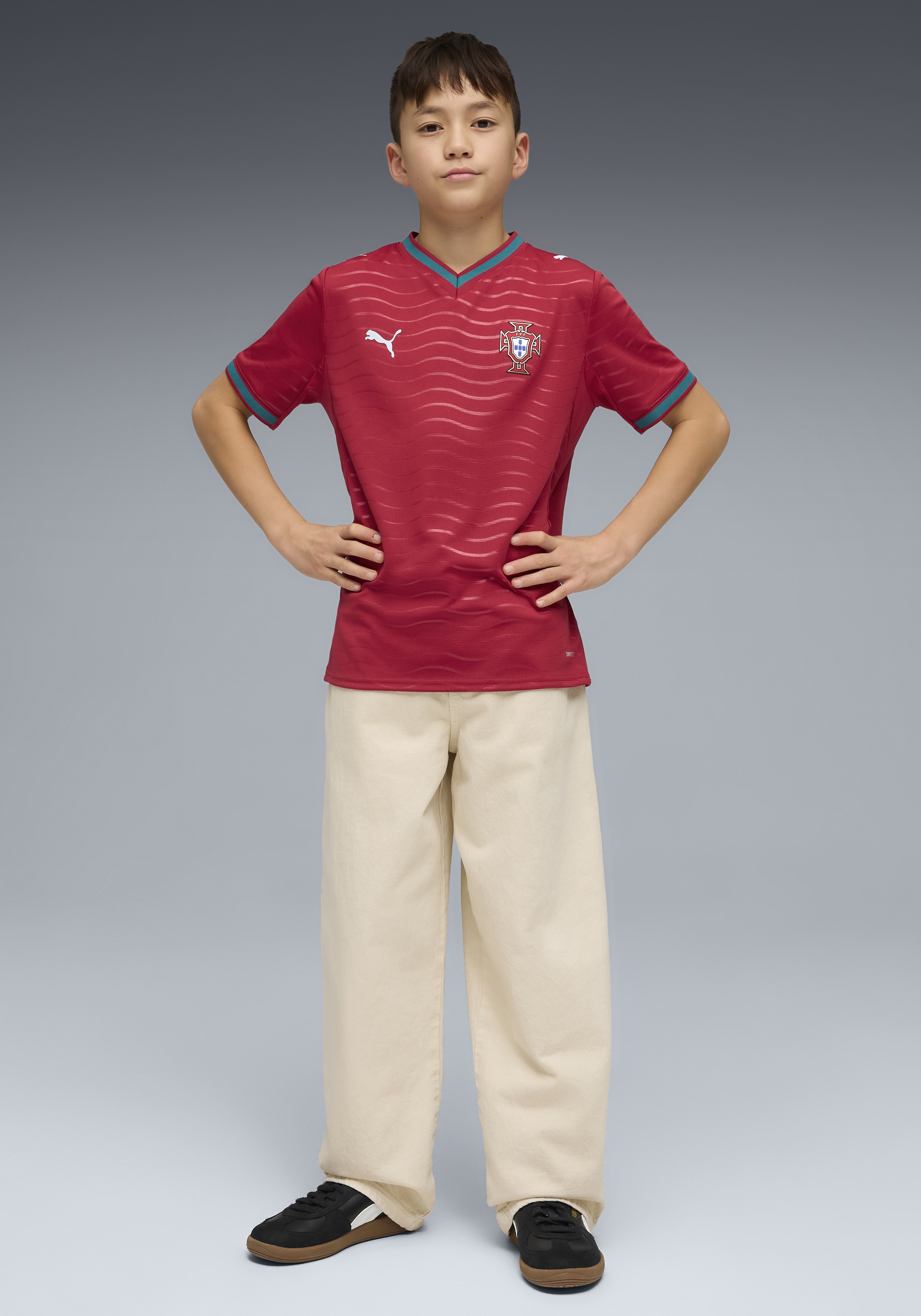 PUMA Fußballtrikot »FPF HOME JERSEY REPLICA JR« für Jugendliche, Fußball, Kurzarm, sportlicher Stil, Regular Fit