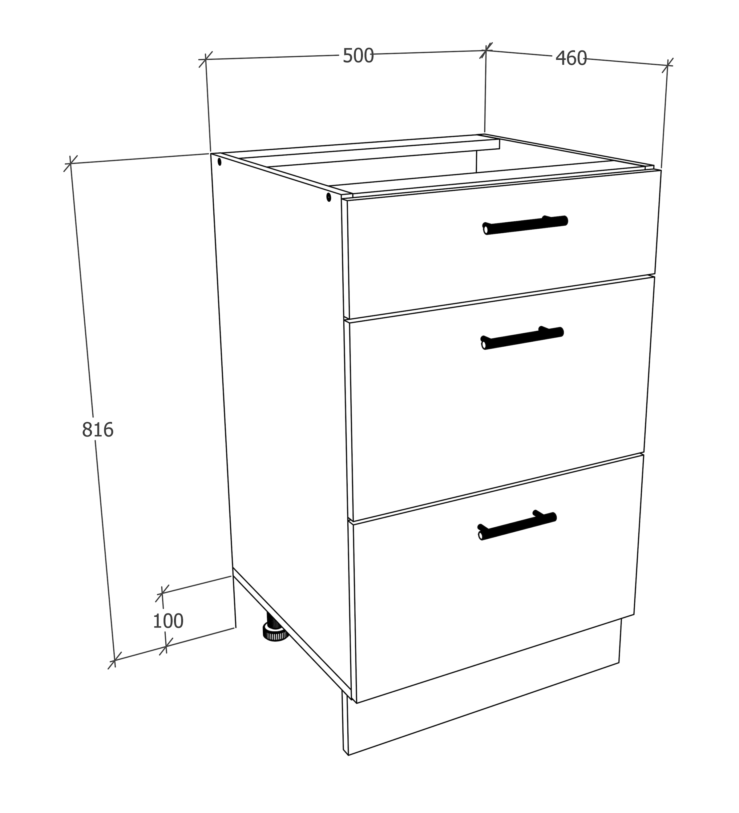 VCM Unterschrank »Küchenschrank B 50 cm Unterschrank Schublade Esilo«