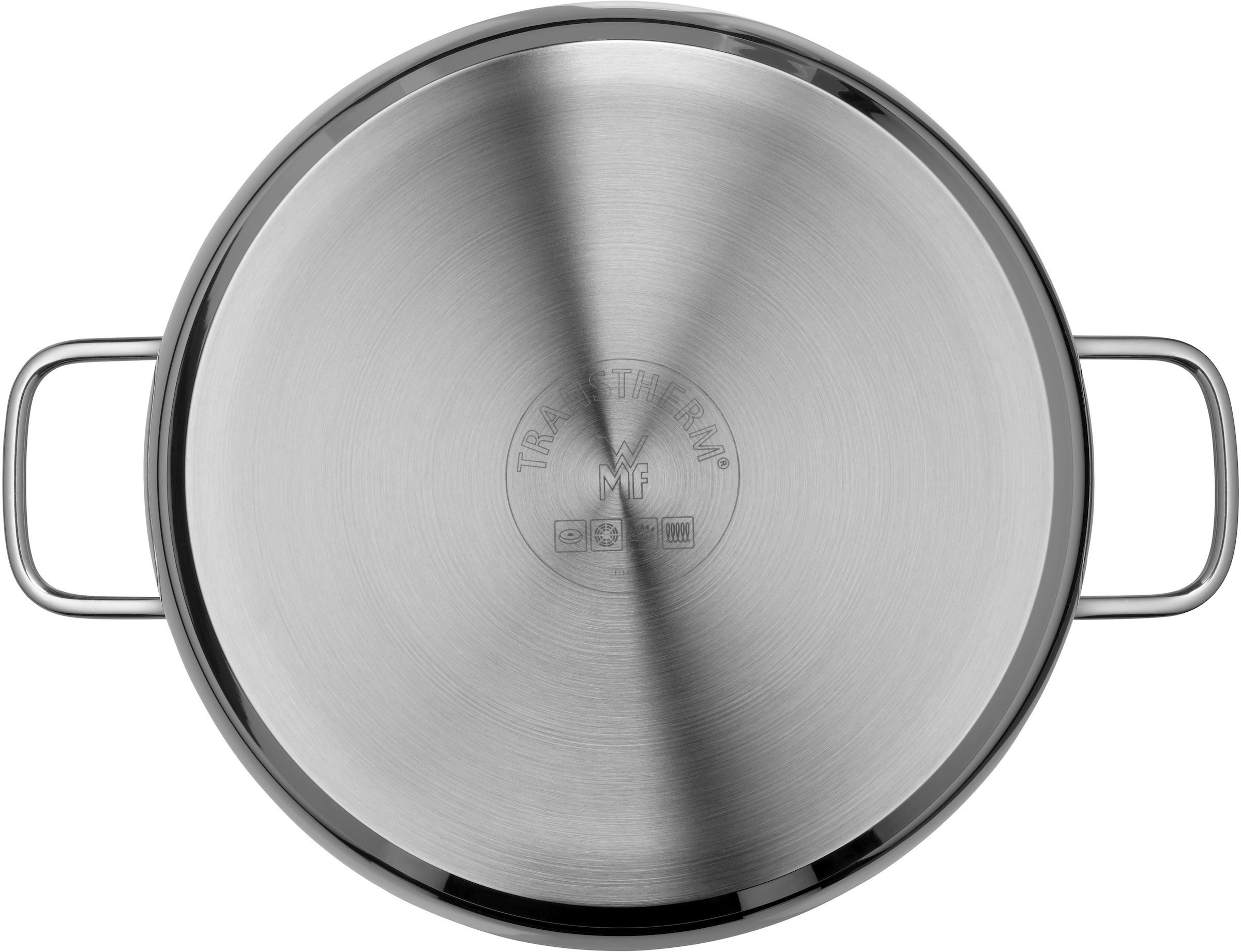 WMF Fleischtopf »Diadem Plus«, Cromargan® Edelstahl Rostfrei 18/10, (2 tlg.), breiter Schüttrand, außergewöhnliches Design, spülmaschinengeeignet
