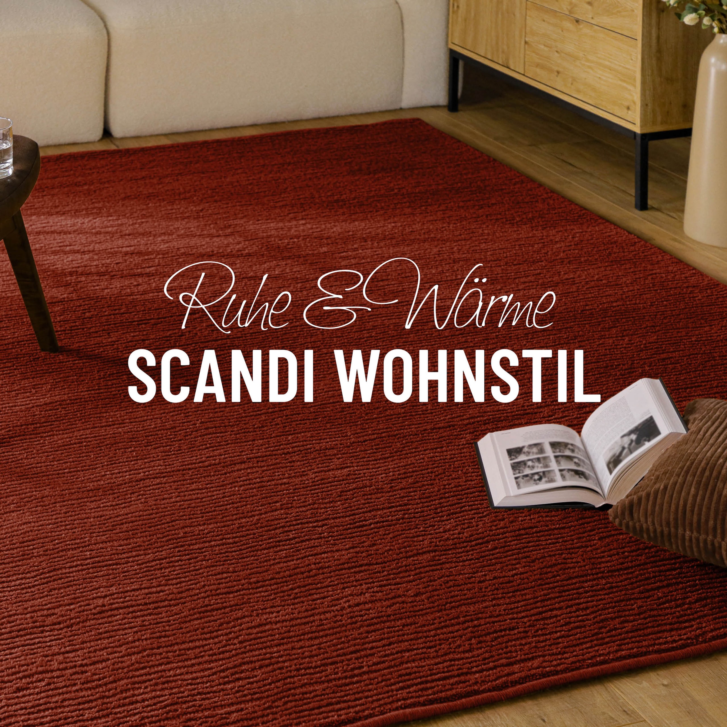 Wecon home Teppich »Castello ONE« rechteckig 7 mm Höhe Schurwolle, Kurzflor mit Hoch-Tief-Effekt, Wohnzimmer, Streifenmuster