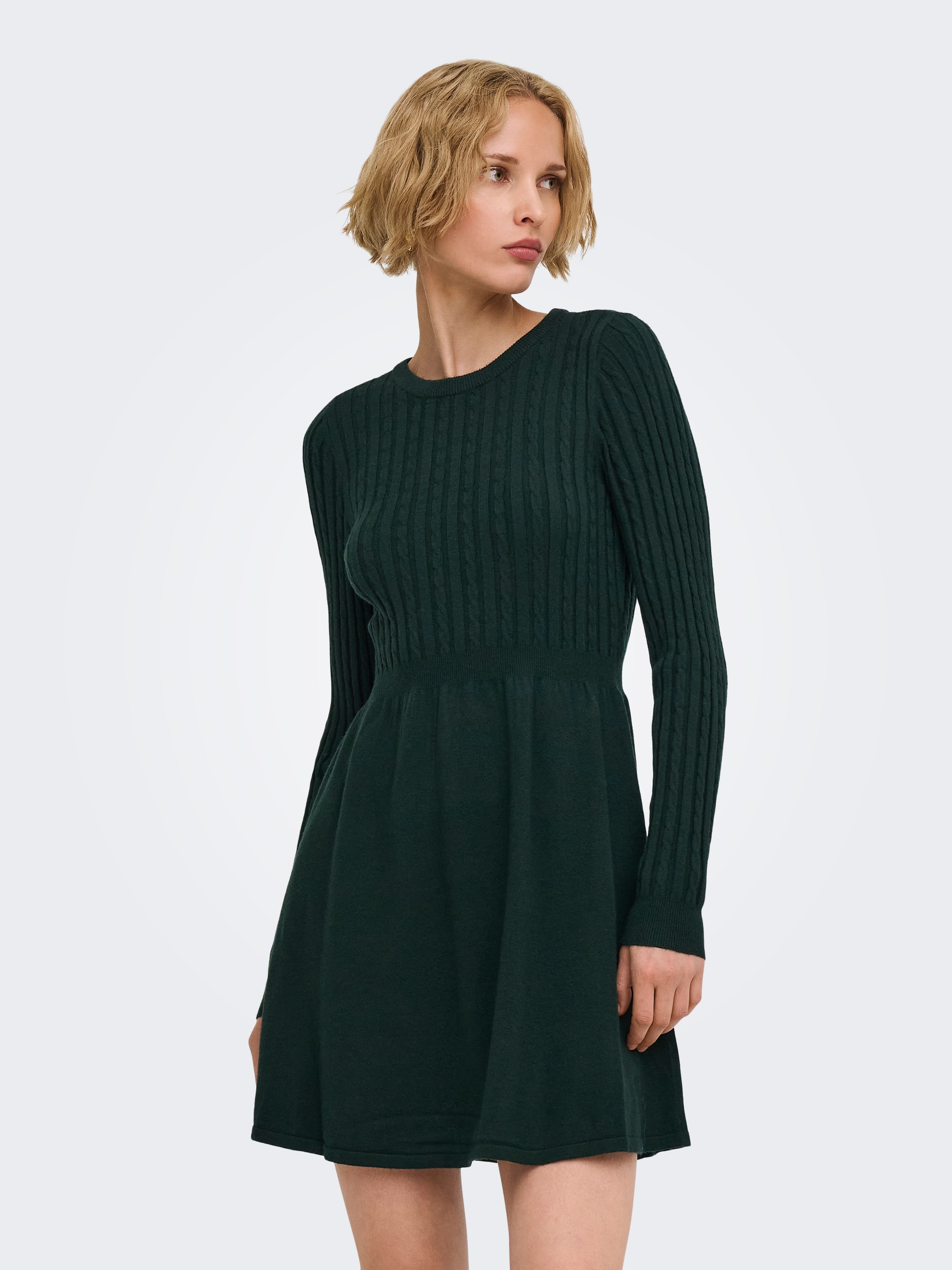 ONLY Strickkleid »ONLFIA LS CABLE DRESS KNT« Viskosemischung, regular fit