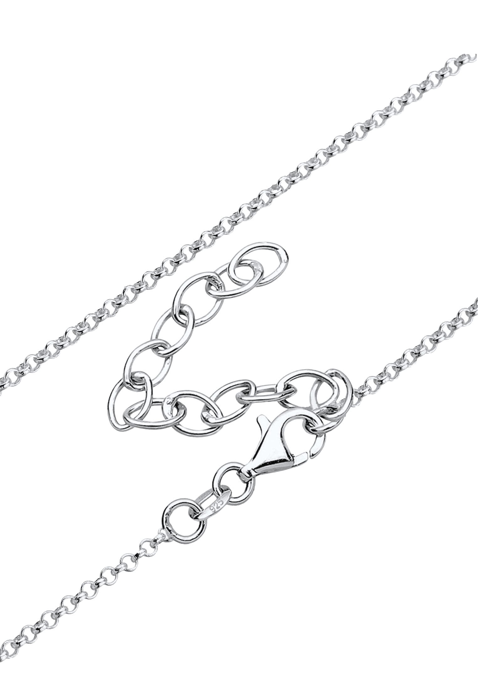 Elli Lange Kette »Halskette Hamsa Evil Eye Kristalle Schutzsymbol 925 Silber«