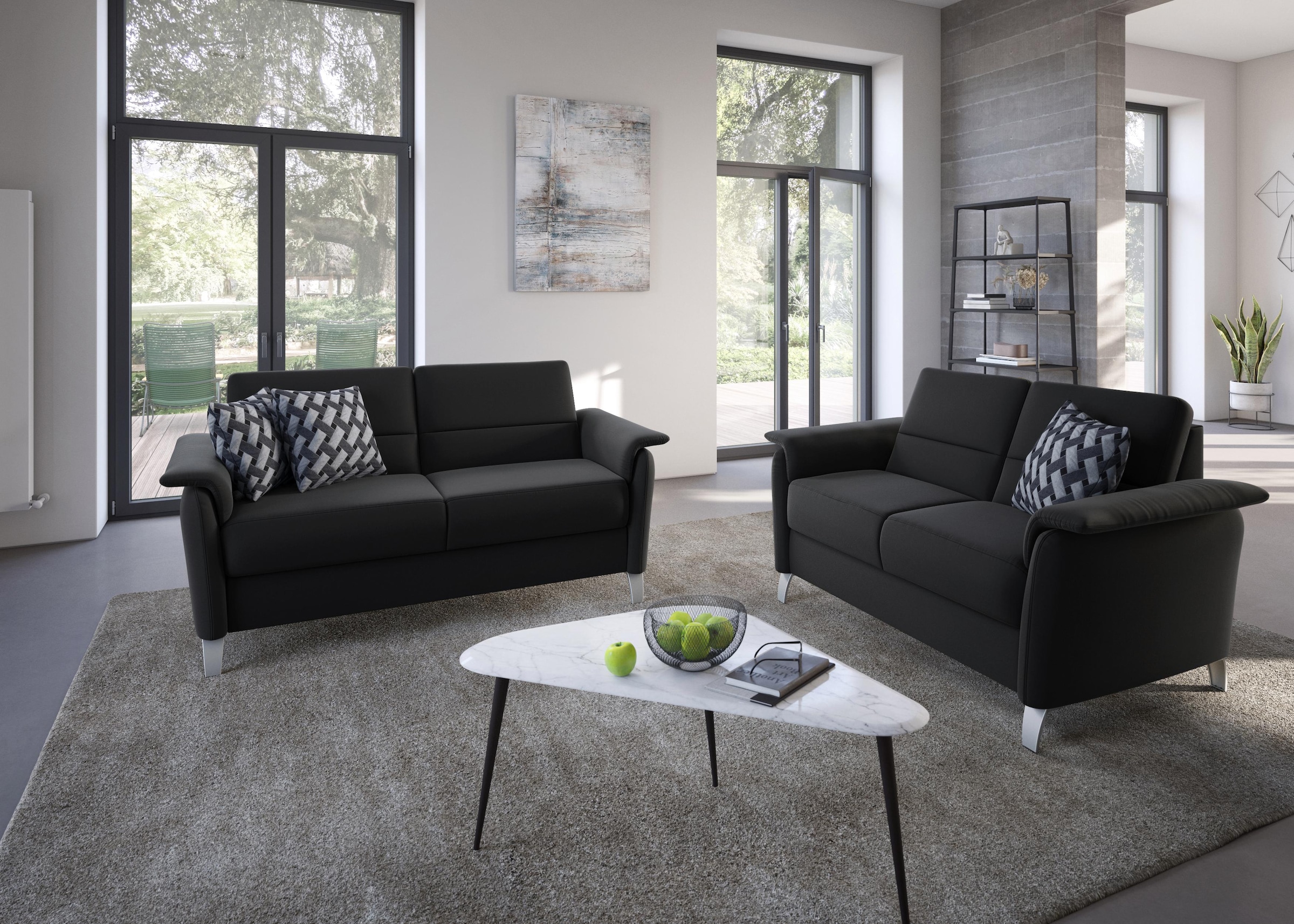 sit&more 2,5-Sitzer »Palmera«, Federkern-Polsterung, Steckvorrichtung für 2 Kopfstützen (optional)