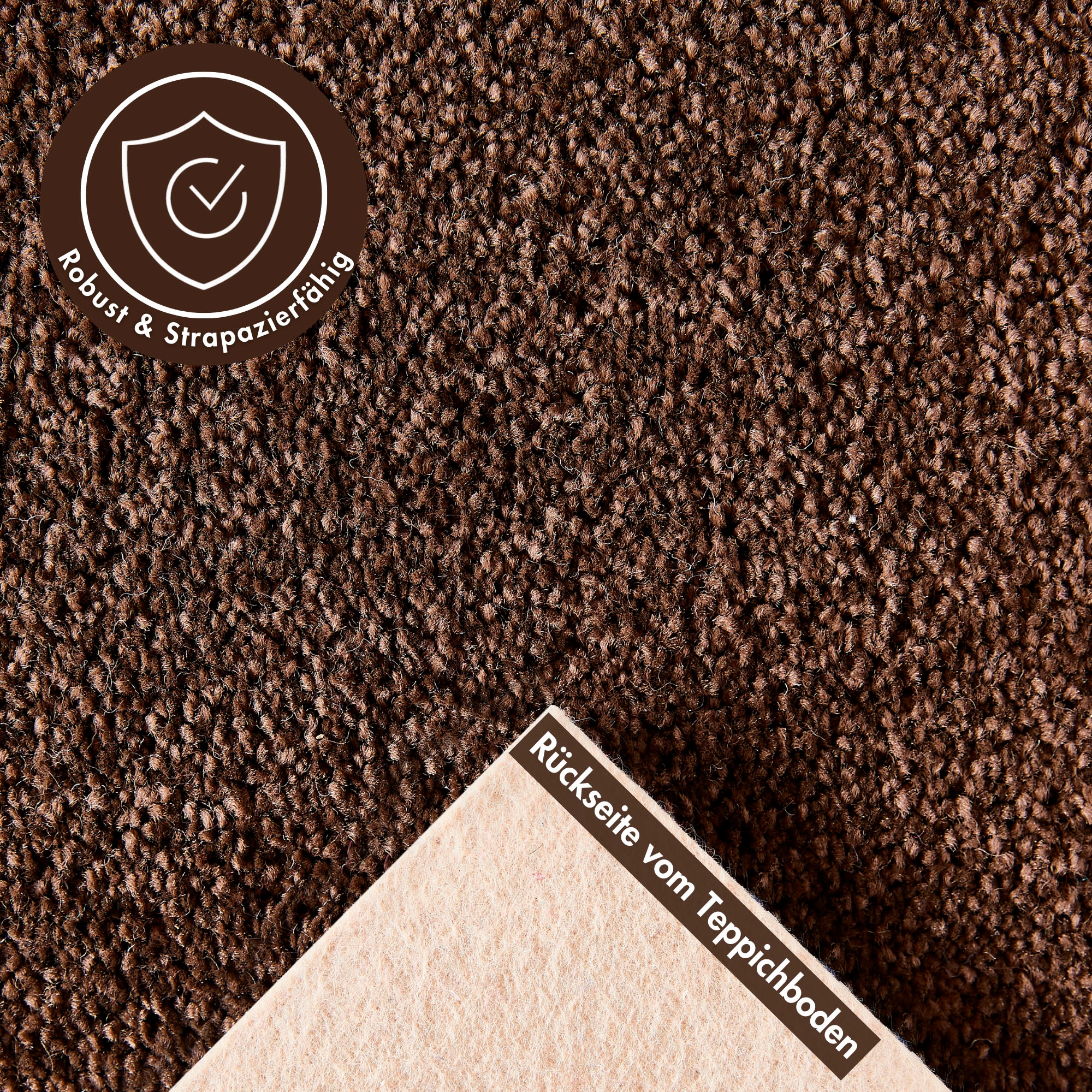 Andiamo Teppichboden »Sophie, Frisee-Velours, Made in Netherlands« rechteckig 12 mm Höhe Uni Farben, Breite 400 cm oder 500 cm, strapazierfähig & pflegeleicht