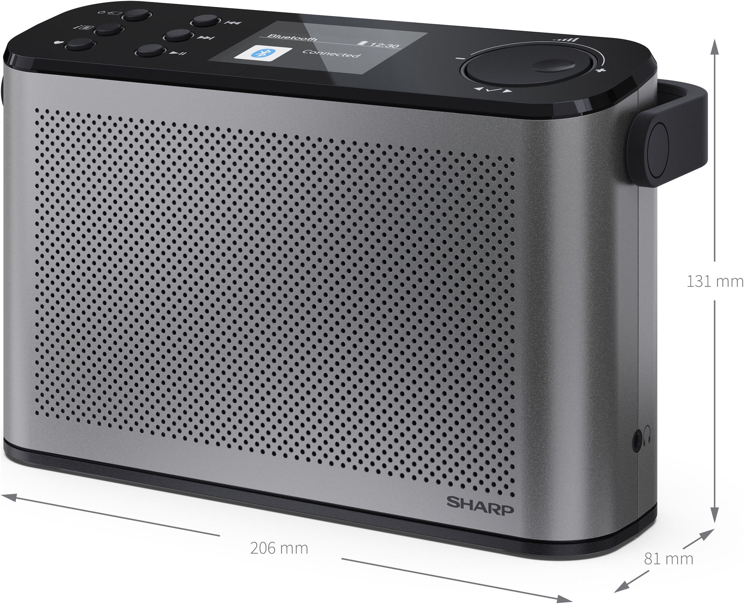 Sharp Digitalradio (DAB+) »OSAKA Stereo Tragbares Digitalradio« (A2DP Bluetooth | AVRCP Bluetooth | Bluetooth Automatische Senderverfolgung | Digitalradio (DAB+) | FM-Tuner mit RDS )