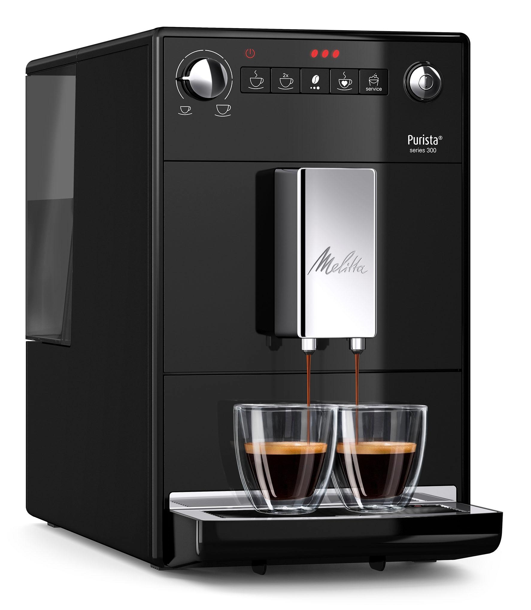 Melitta Kaffeevollautomat »Purista® F230-102, schwarz«, Lieblingskaffee-Funktion, kompakt &...