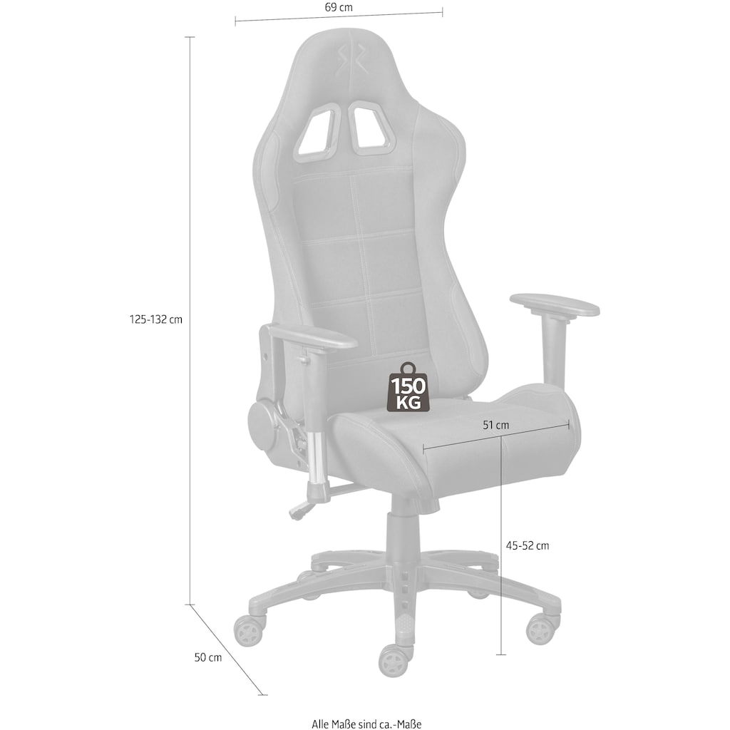 INOSIGN Gaming Chair »Gaming«, (Set), 1 St., Netzstoff