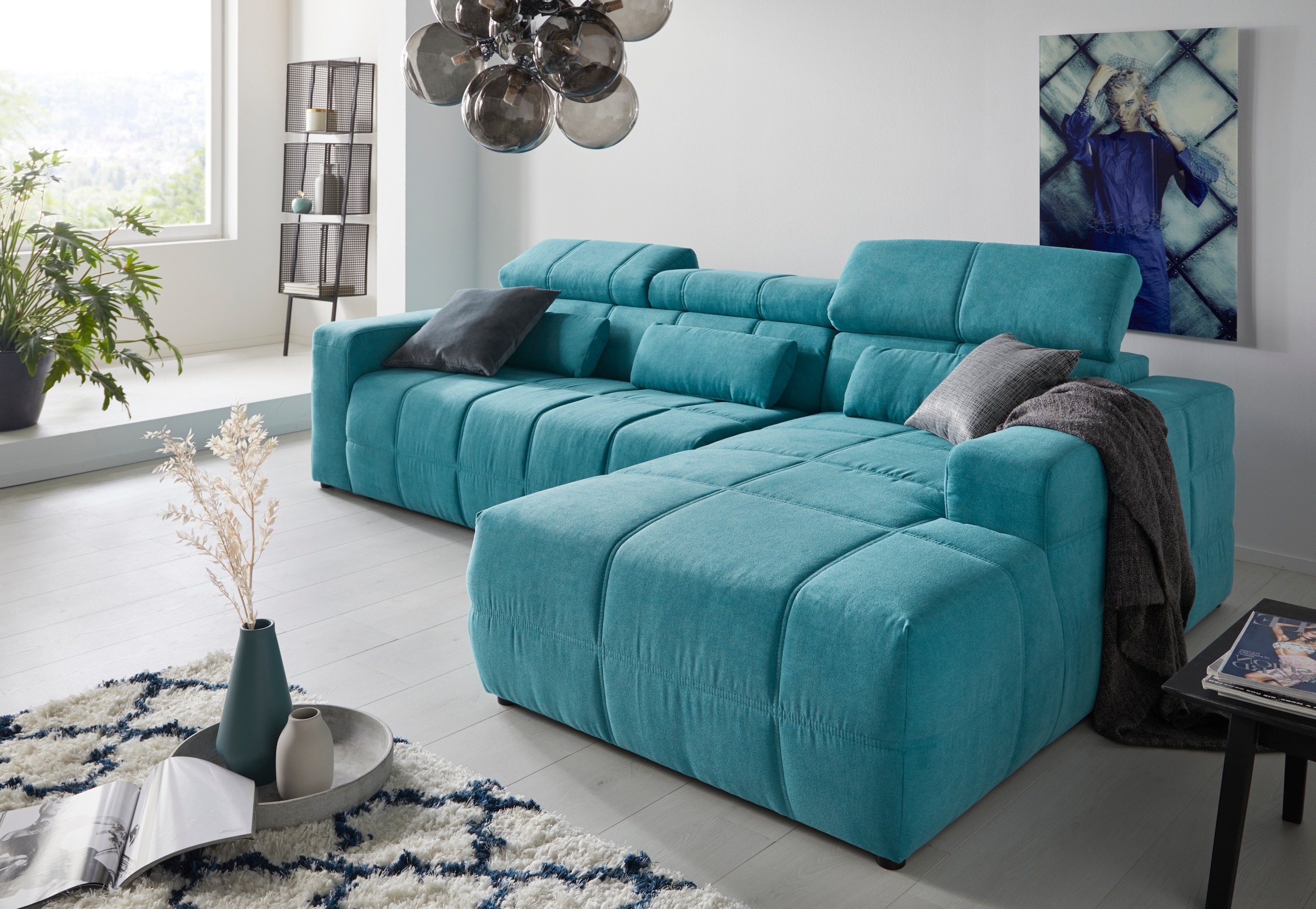 DOMO collection Wohnlandschaft »Brandon«, inklusive Kopfteilverstellung, wahlweise mit... kaufen