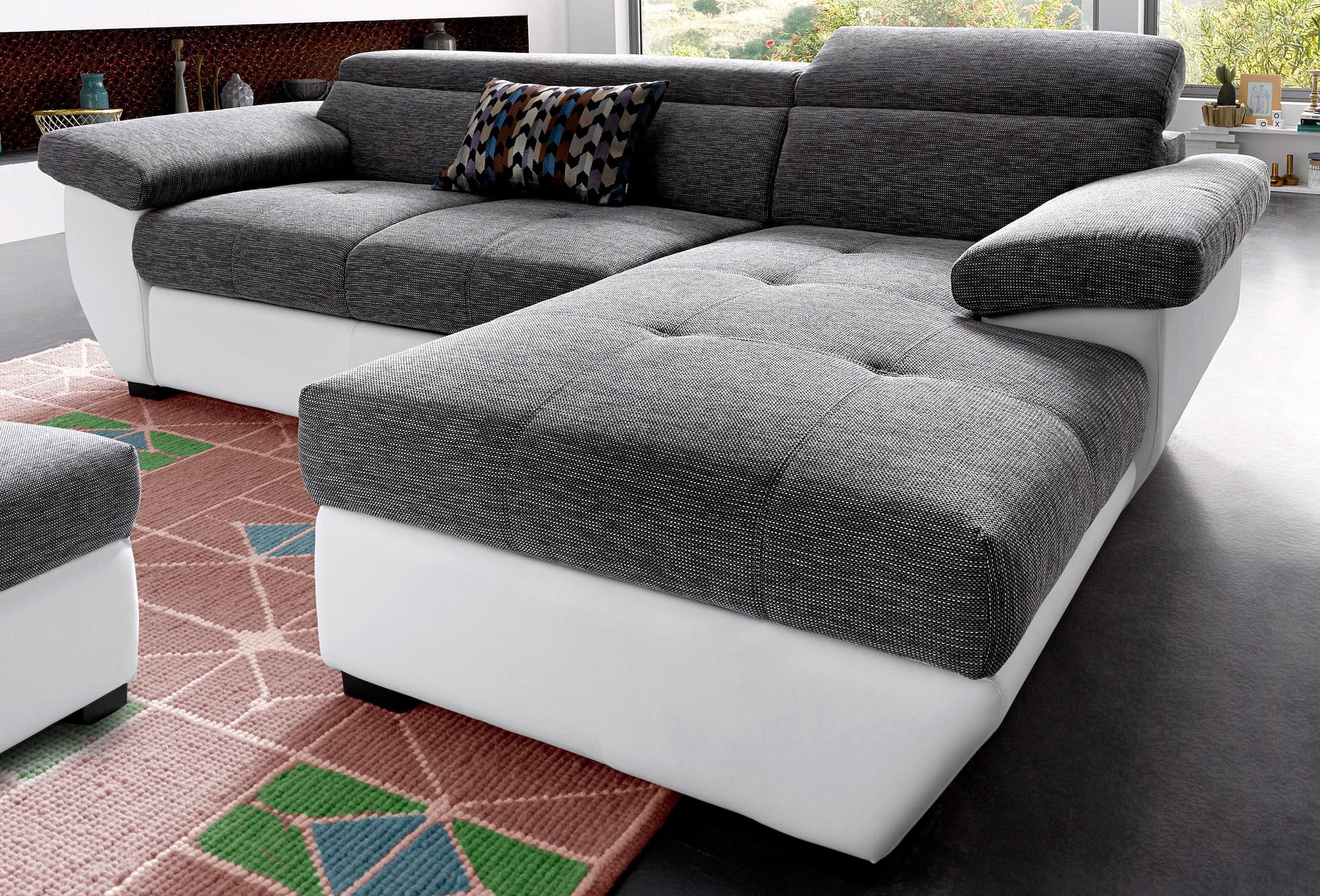 COTTA Ecksofa »Speedway L-Form«, mit Kopfteilverstellung, wahlweise mit Bettfunktion & Bettkasten