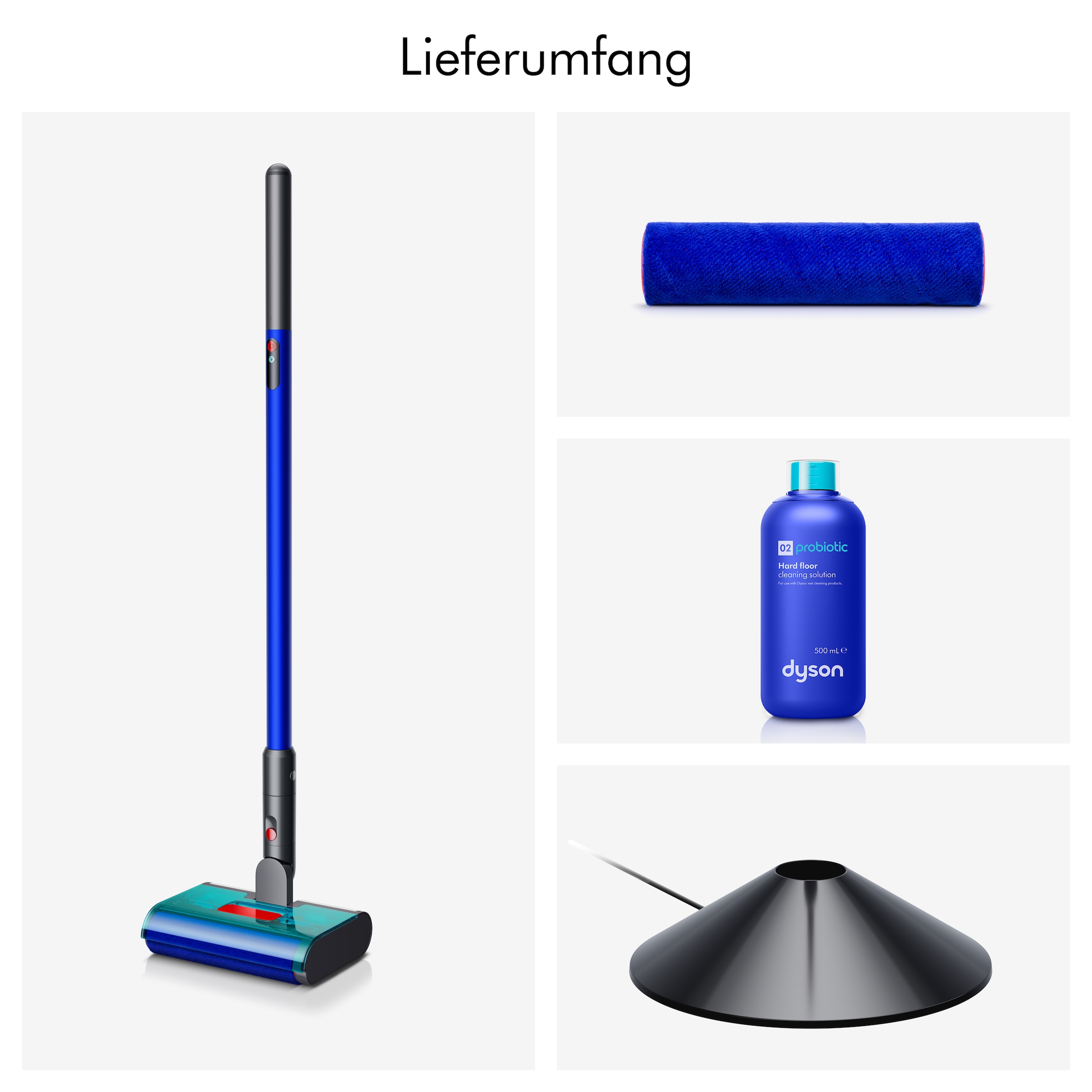 DYSON Nass-Trocken-Akkusauger »Dyson PencilWash™ Blau/Silber« Anti-Tangle Nassreinigungskopf mit MAX-Modus und 180° Design