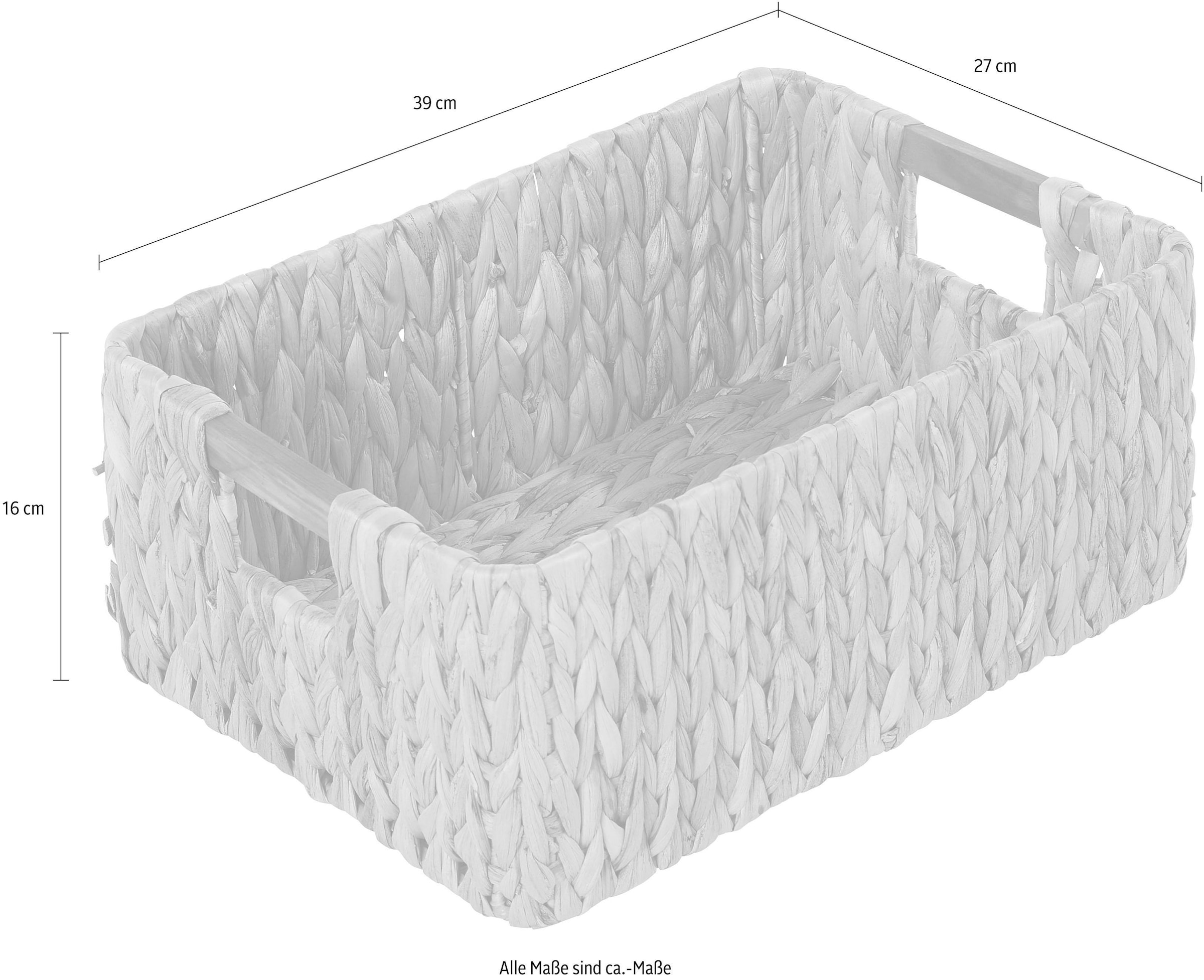 Home affaire Organizer »Flechtkorb«, Aufbewahrungskorb, (B/T/H): 39/27/16 cm