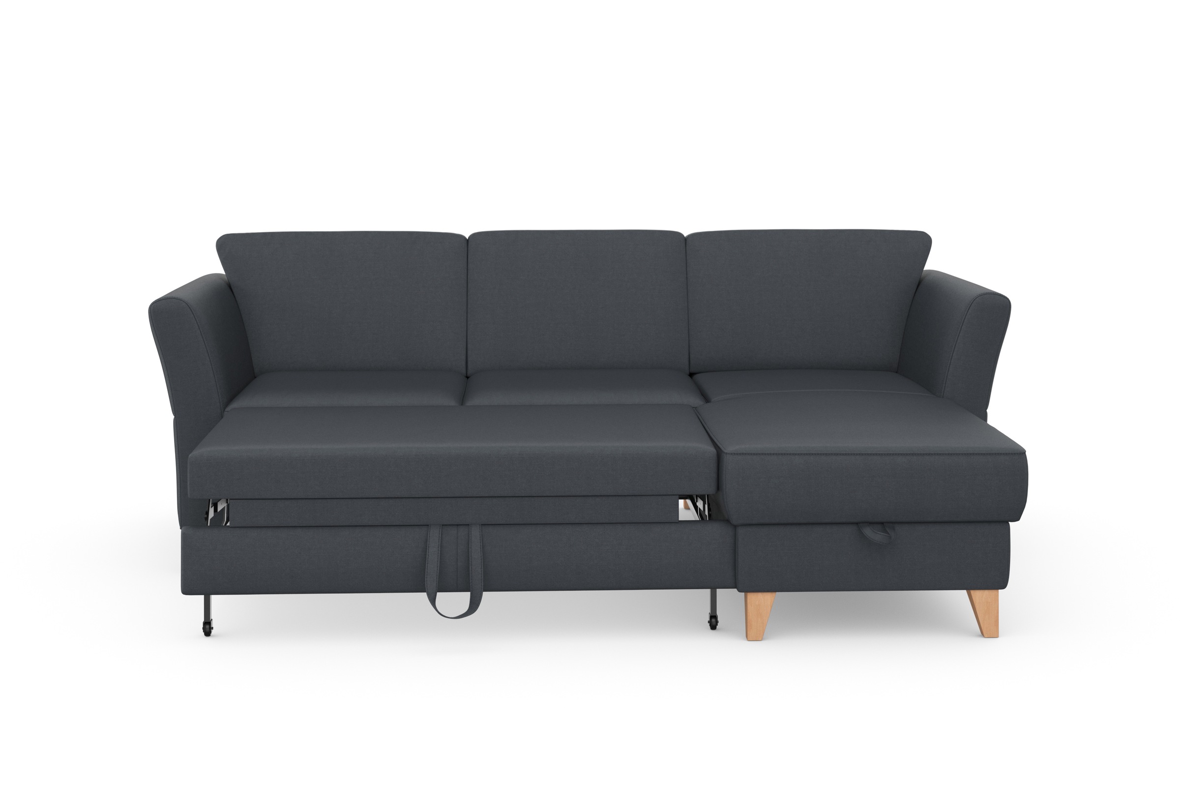 sit&more Ecksofa »Visby L-Form«, Wahlweise mit Bettfunktion und Bettkasten, frei im Raum stellbar