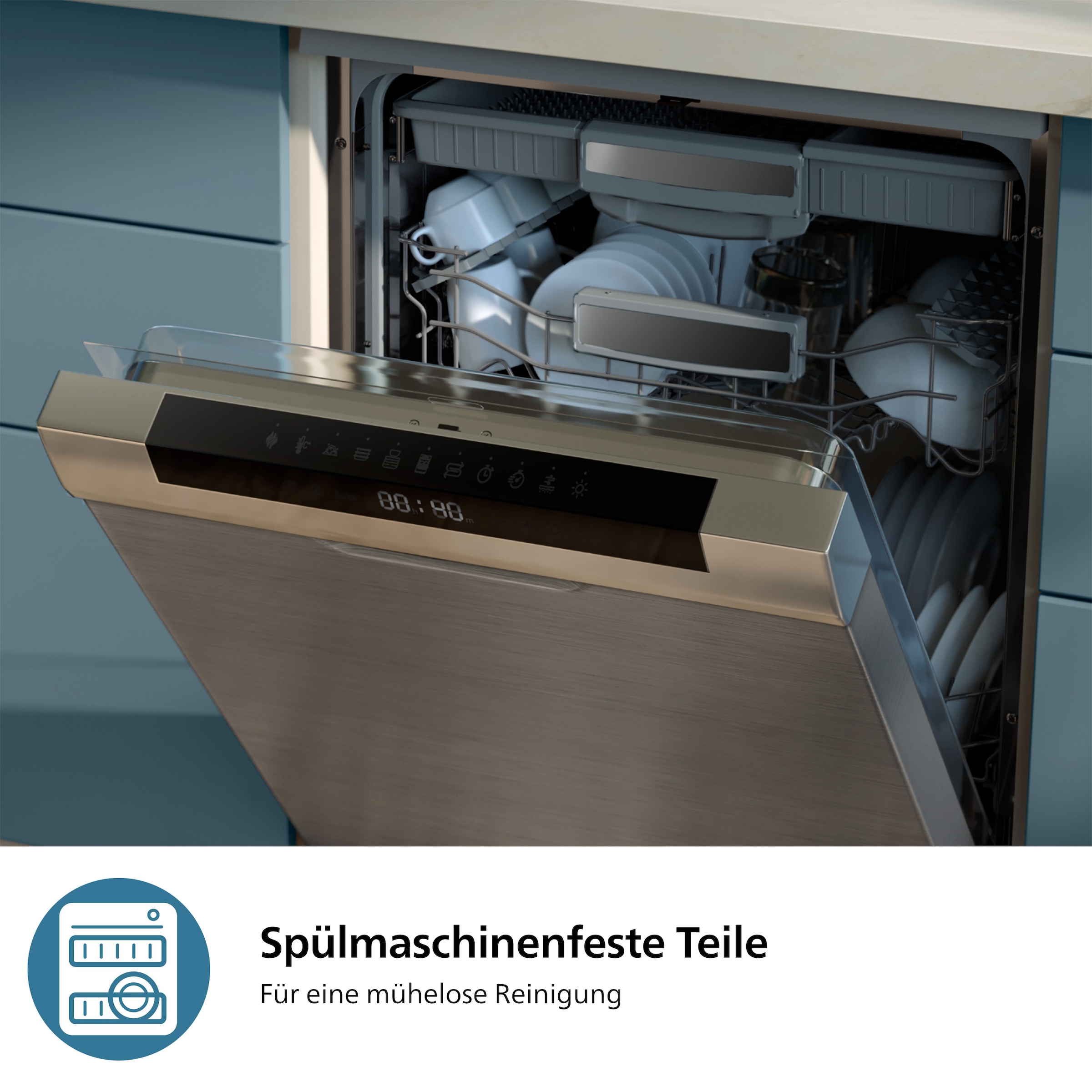 Philips Heißluftfritteuse »NA552/00 Steam Airfryer 5000 Series Dual Basket 9L Kapazität (3L+6L)«, 2750 W, mit Dampfgar-Funktion; Schwarz/Kupfer