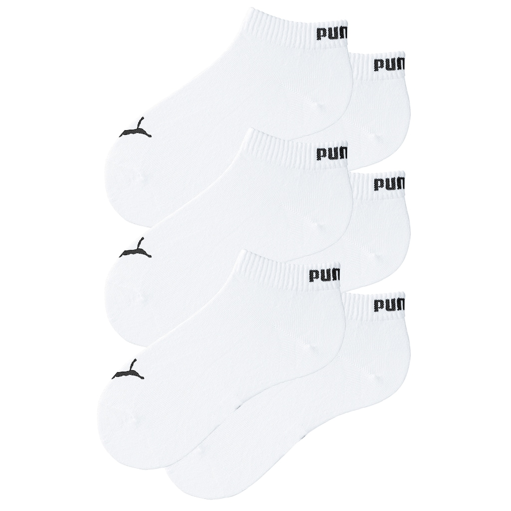 PUMA Kurzsocken, (6 Paar), mit Rippbündchen