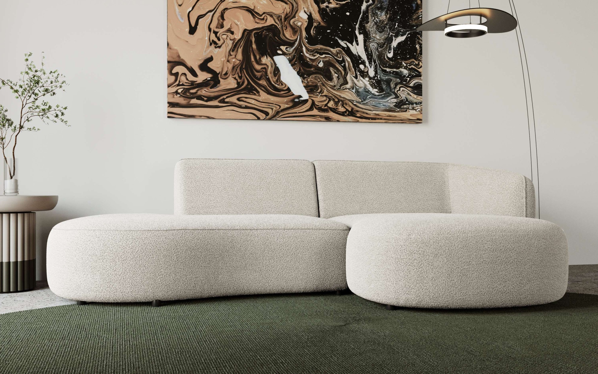 Home affaire Ecksofa »Ostrup« schlichtes modernes Design, in verschiedenen Farben