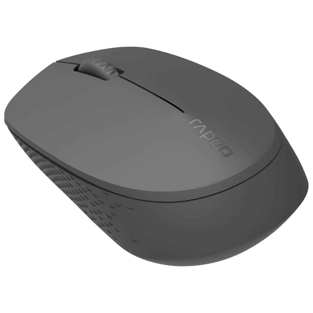 Rapoo ergonomische Maus »M100 Silent kabellose Maus, Bluetooth, 2.4 GHz, 1300 DPI«, Funk