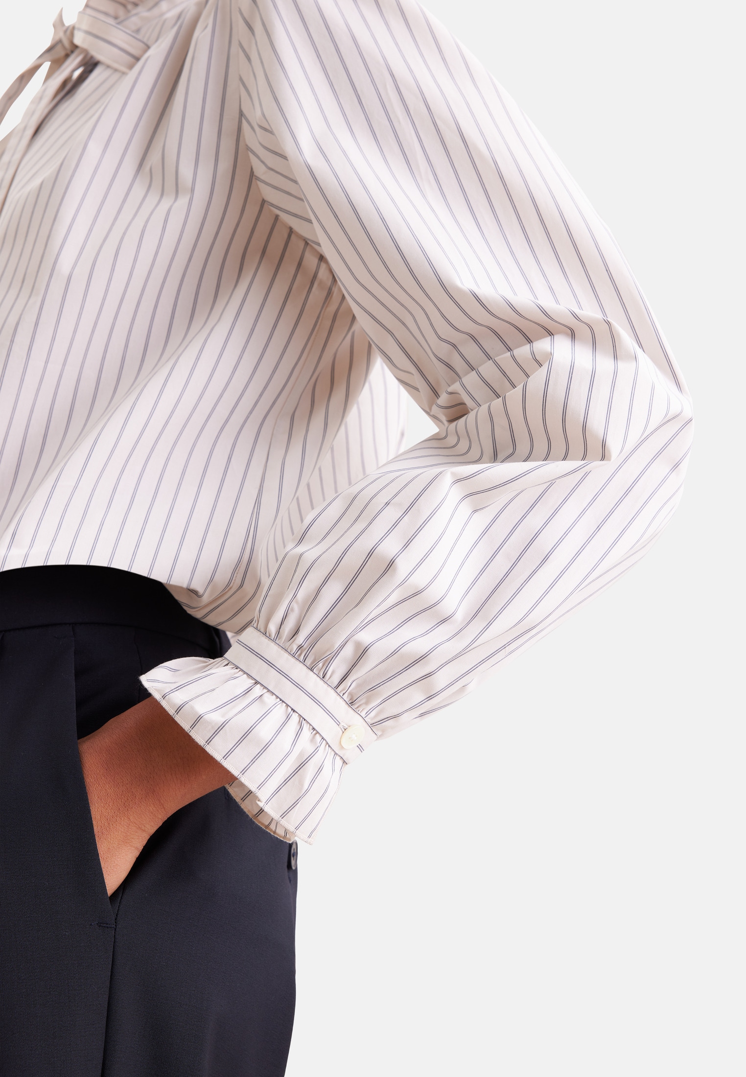 seidensticker Klassische Bluse 1/1 Stehkragen Gestreift