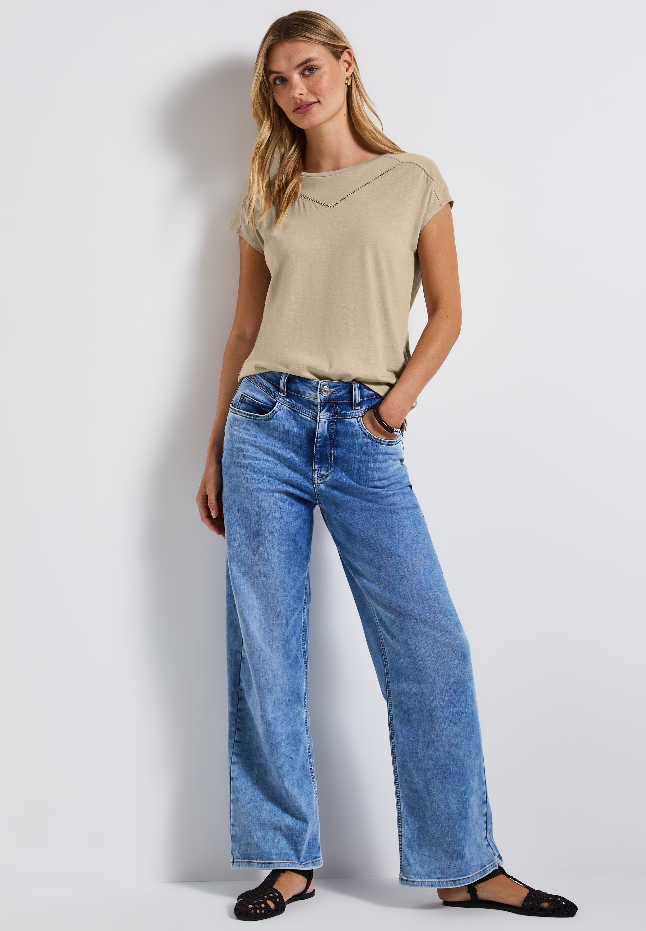 STREET ONE Shirttop, mit Deko-Tape