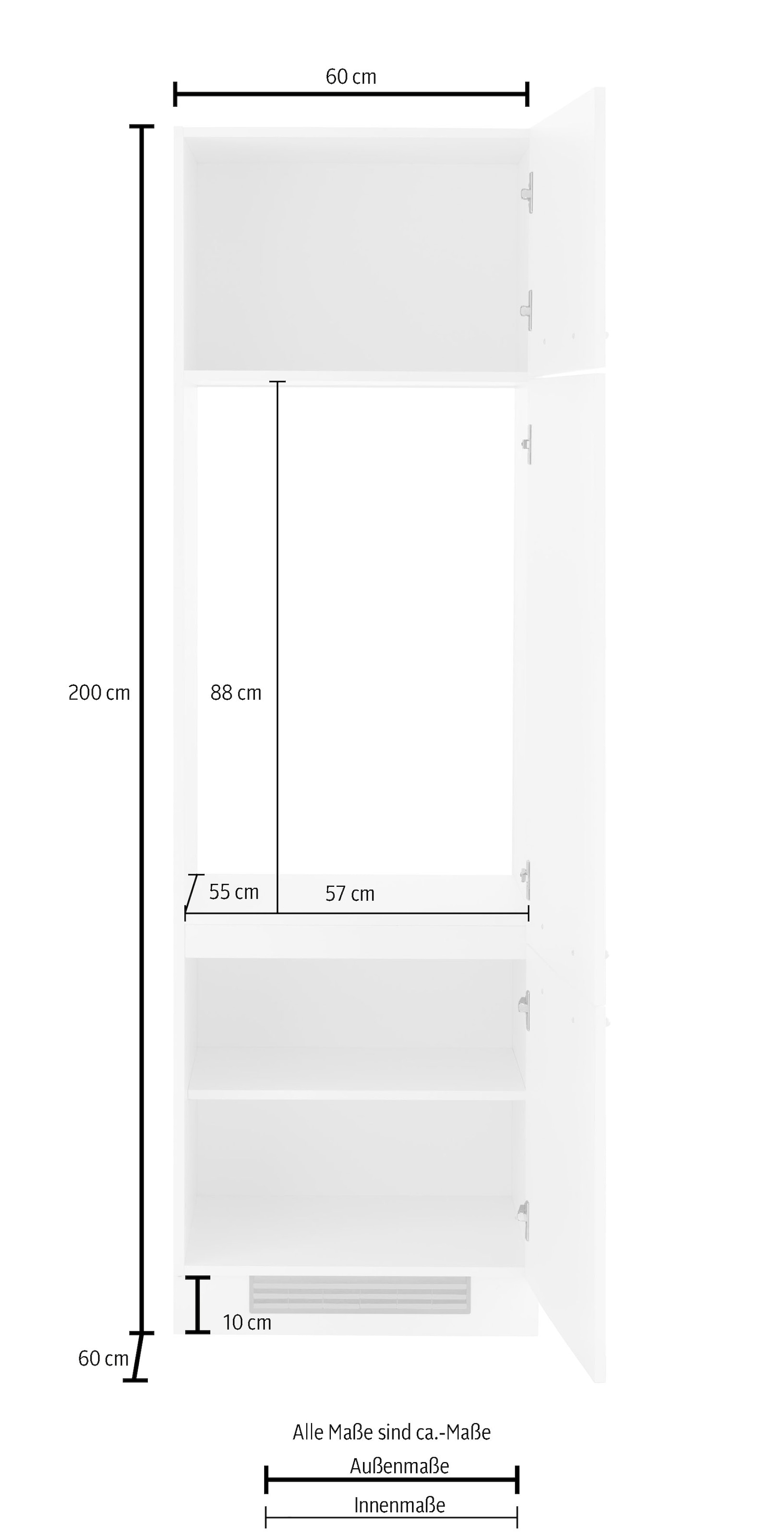 wiho Küchen Kühlumbauschrank »Flexi2«