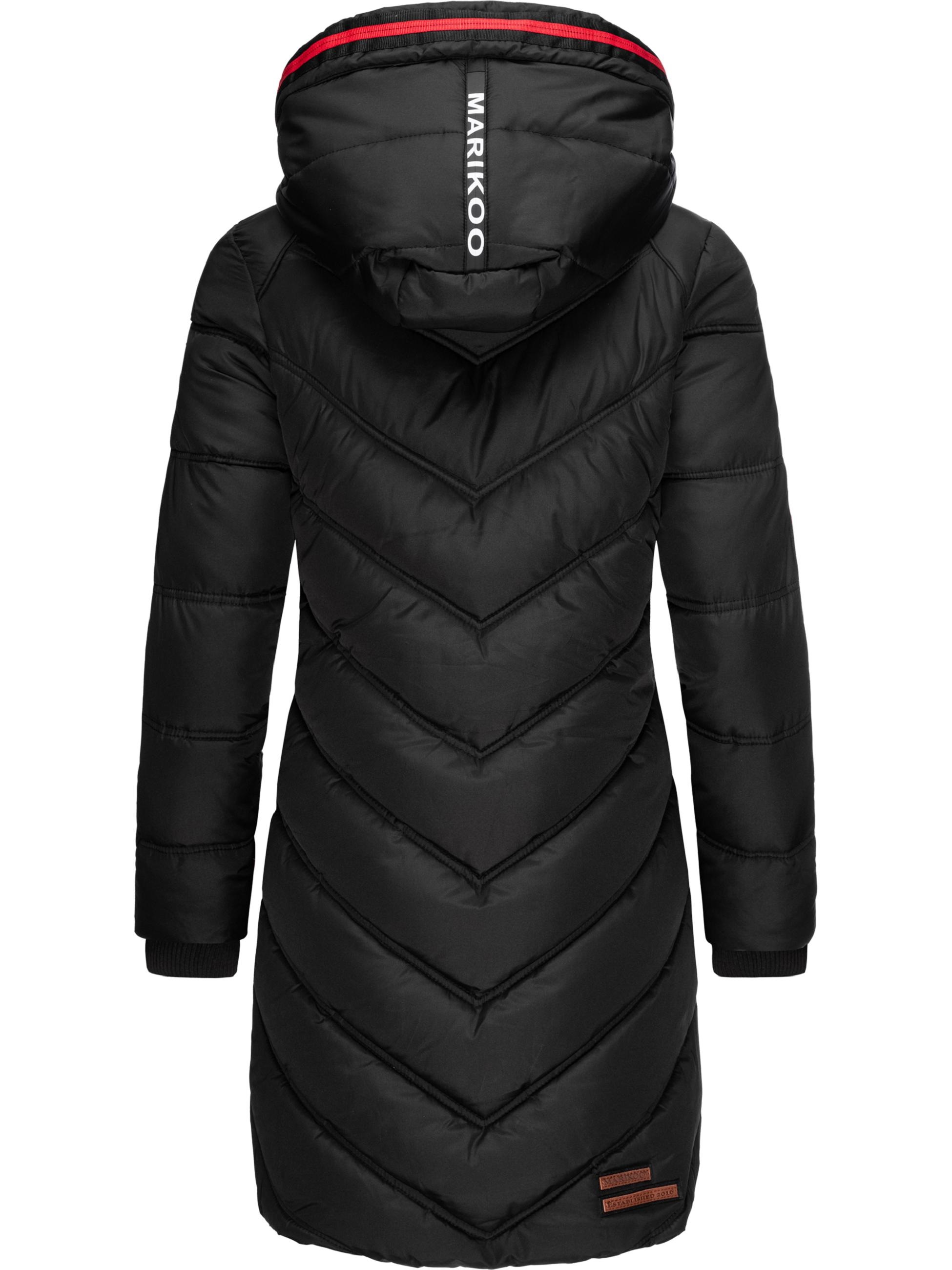 Marikoo Wintermantel »Wintermantel Armasa«, modischer Damen Winter Steppmantel mit Kapuze