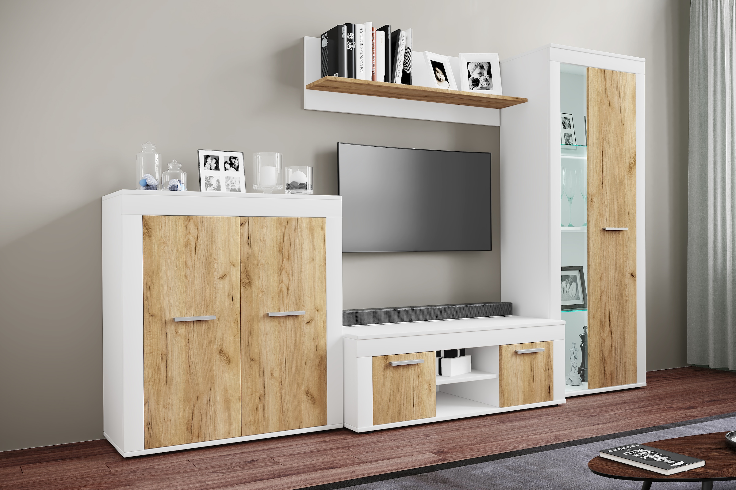 VCM Wandregal »Holz Wandregal Hängeregal Wandboard Regal Usilo«