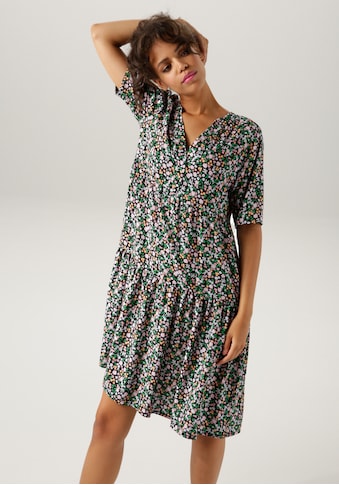 Aniston CASUAL Sommerkleid, mit buntem Minimal-Blumendruck - NEUE KOLLEKTION kaufen