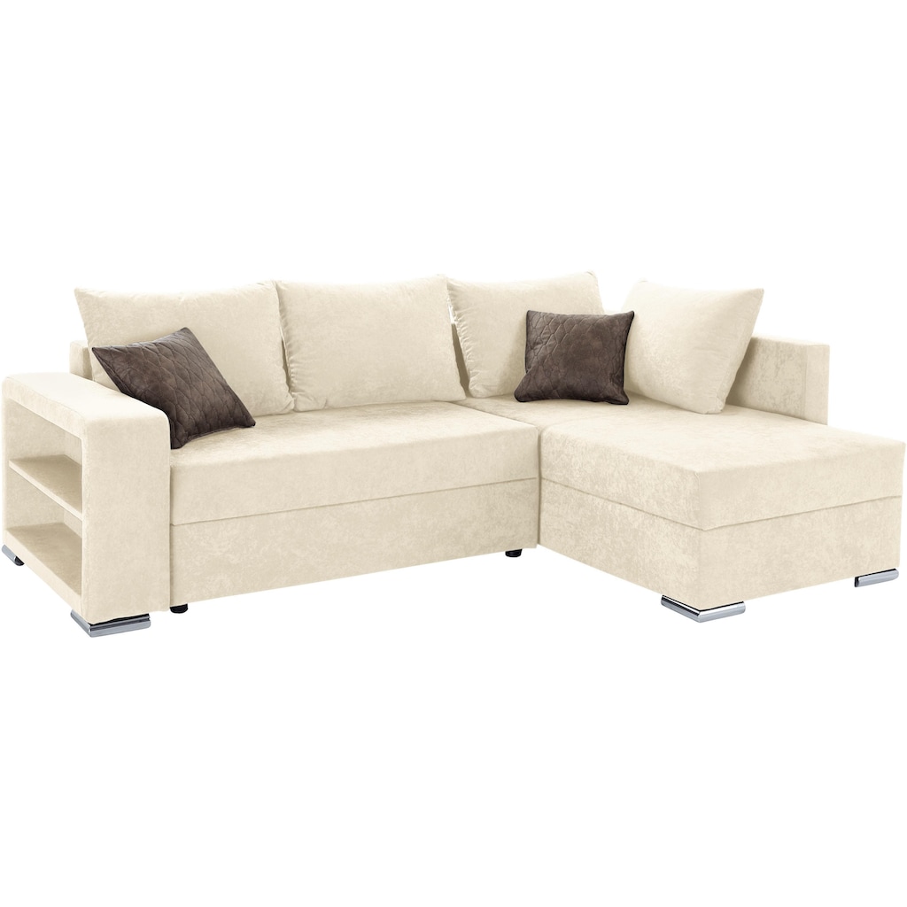 COLLECTION AB Ecksofa »John«, inklusive Bettfunktion und Bettkasten