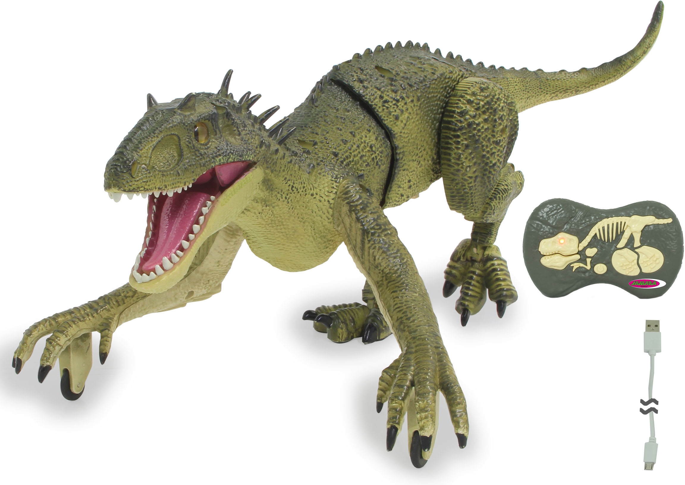 Jamara RC-Tier »Dinosaurier Exoraptor, Li-Ion 3,7V, 2,4GHz, grün«, mit Licht und Sound