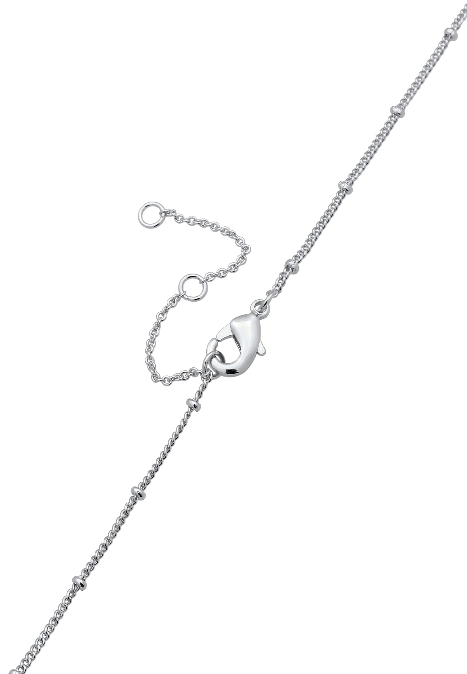 Elli Kette mit Anhänger »Halskette Herz Anhänger Muschel Weiß Silberfarben«