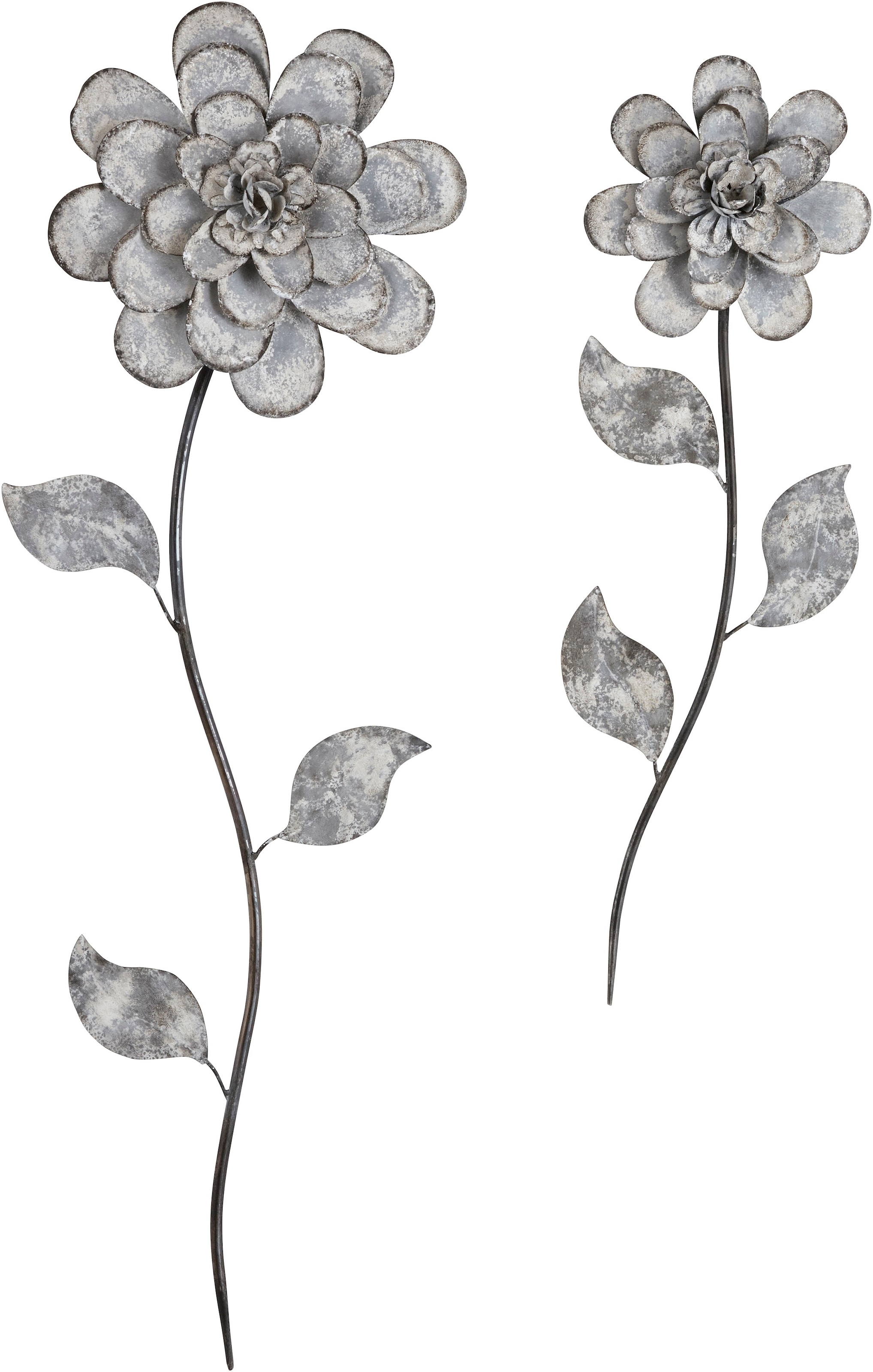 aus Wanddekoobjekt Wanddeko, Metall affaire »Blumen«, (2er-Set), bequem kaufen Home