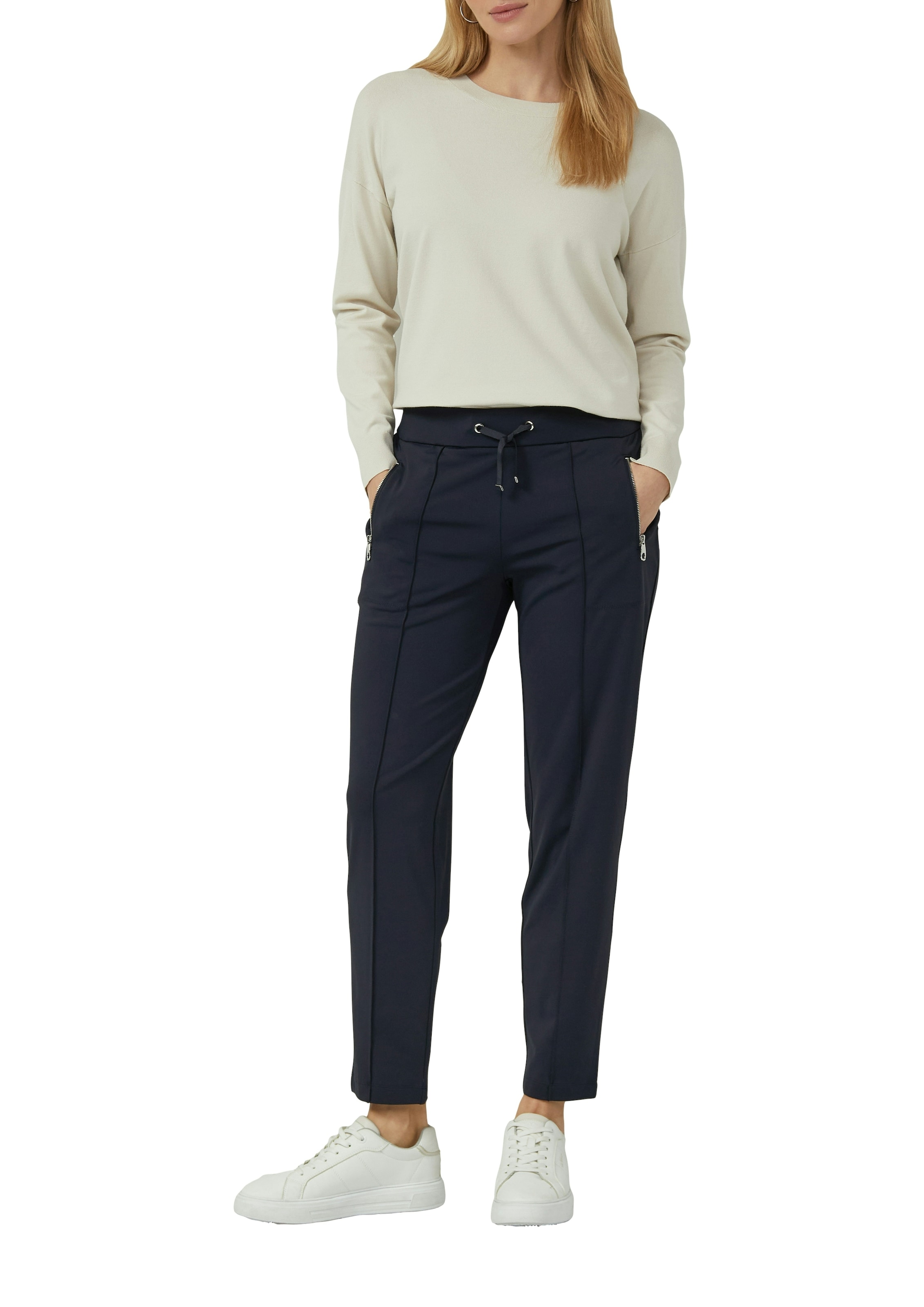 s.Oliver BLACK LABEL Stoffhose  mit Kordelzug