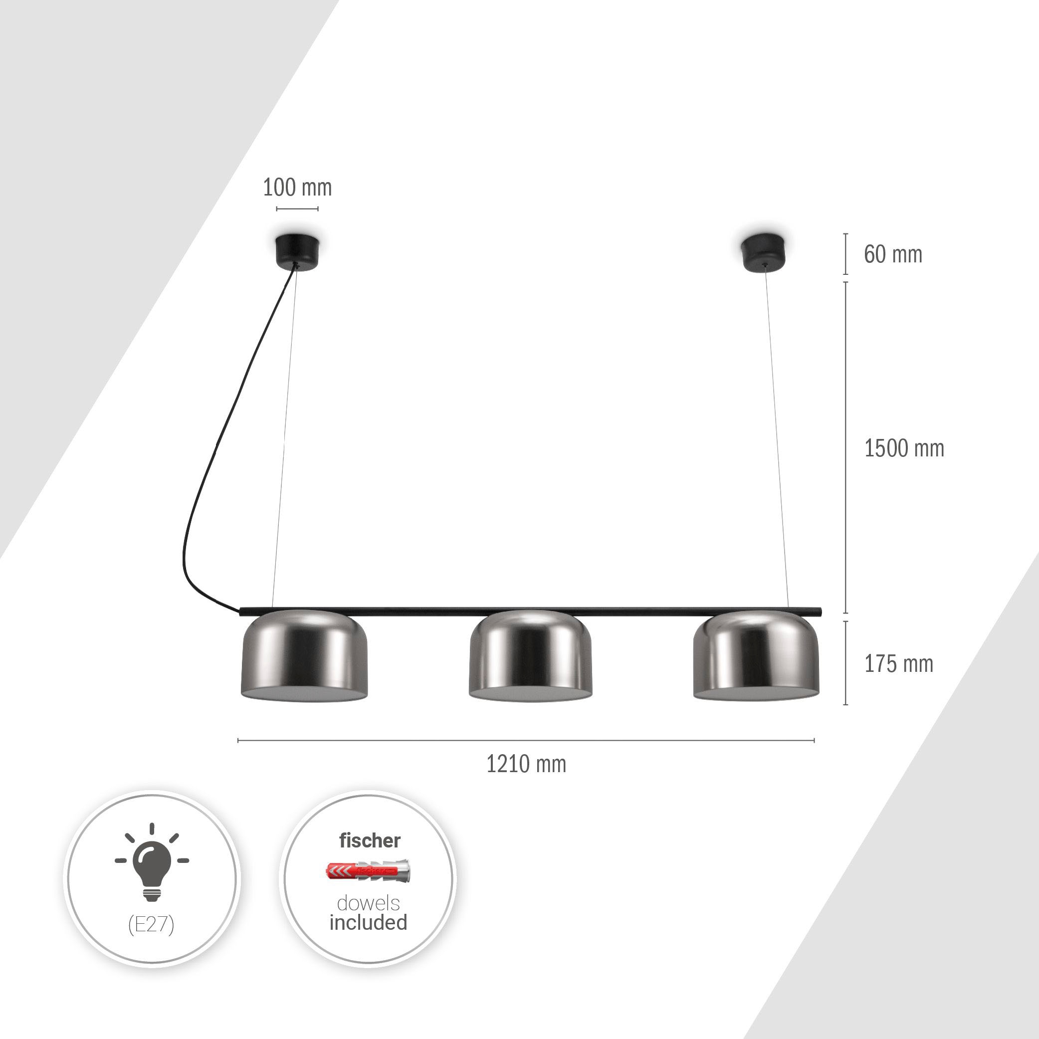 Paco Home Pendelleuchte »BOWL« E27