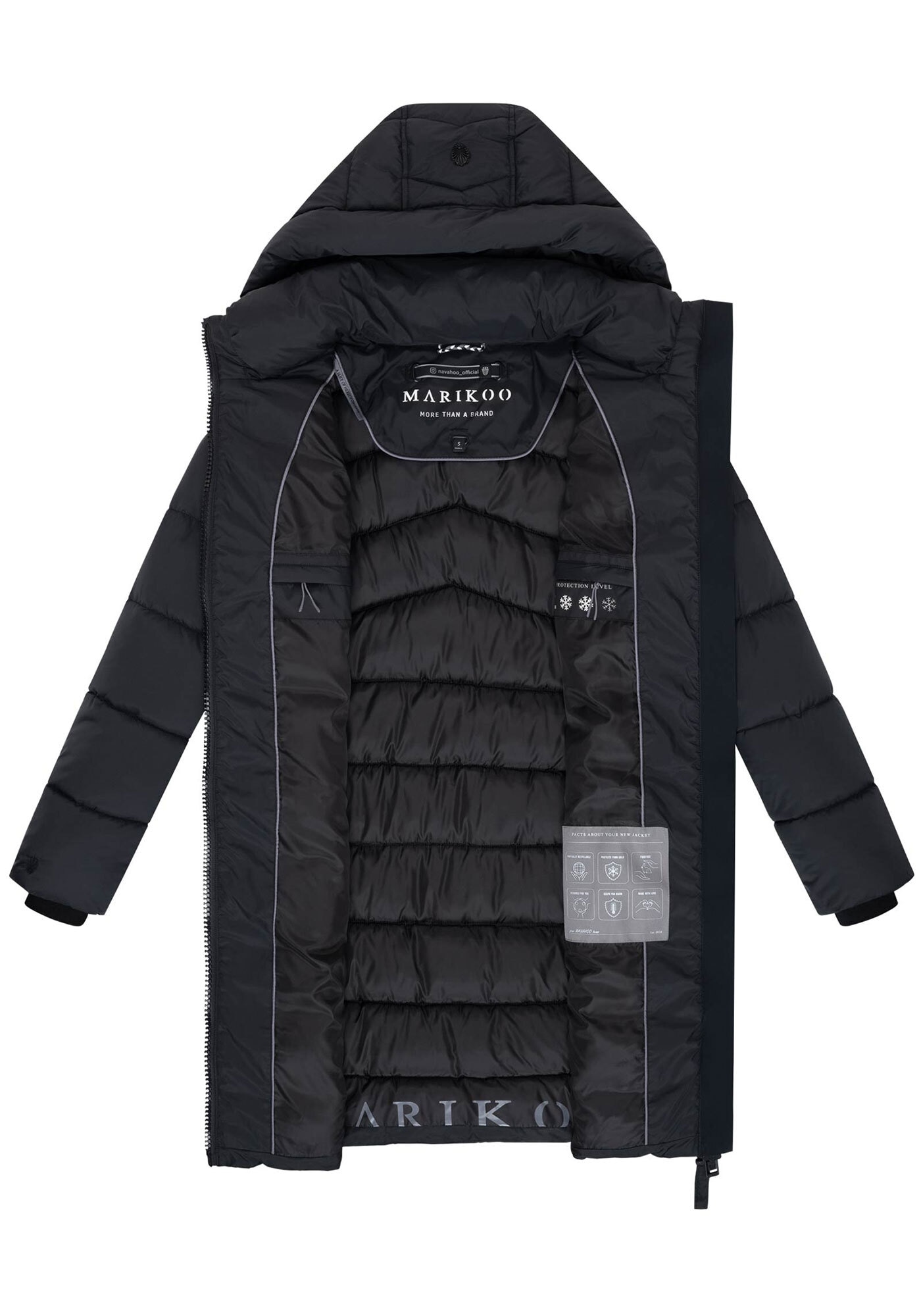 Marikoo Winterjacke »Marikoo Kaltnäschen Damen Winter Steppmantel Jacke N075«