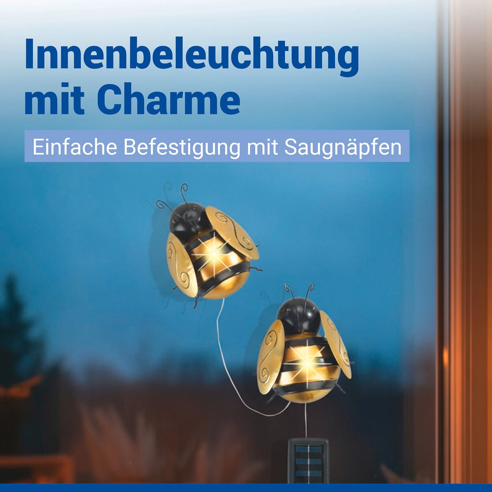Maximex LED Gartenleuchte »Modell Biene« Warmweiß solarbetriebene Gartendekoration, leuchtet bis zu 10 Stunden