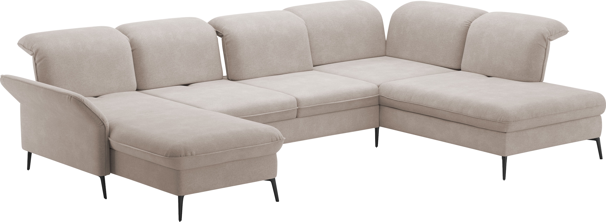 sit&more Wohnlandschaft »Emely«, mit Sitztiefenverstellung optional mit Bettfunktion und Bettkasten