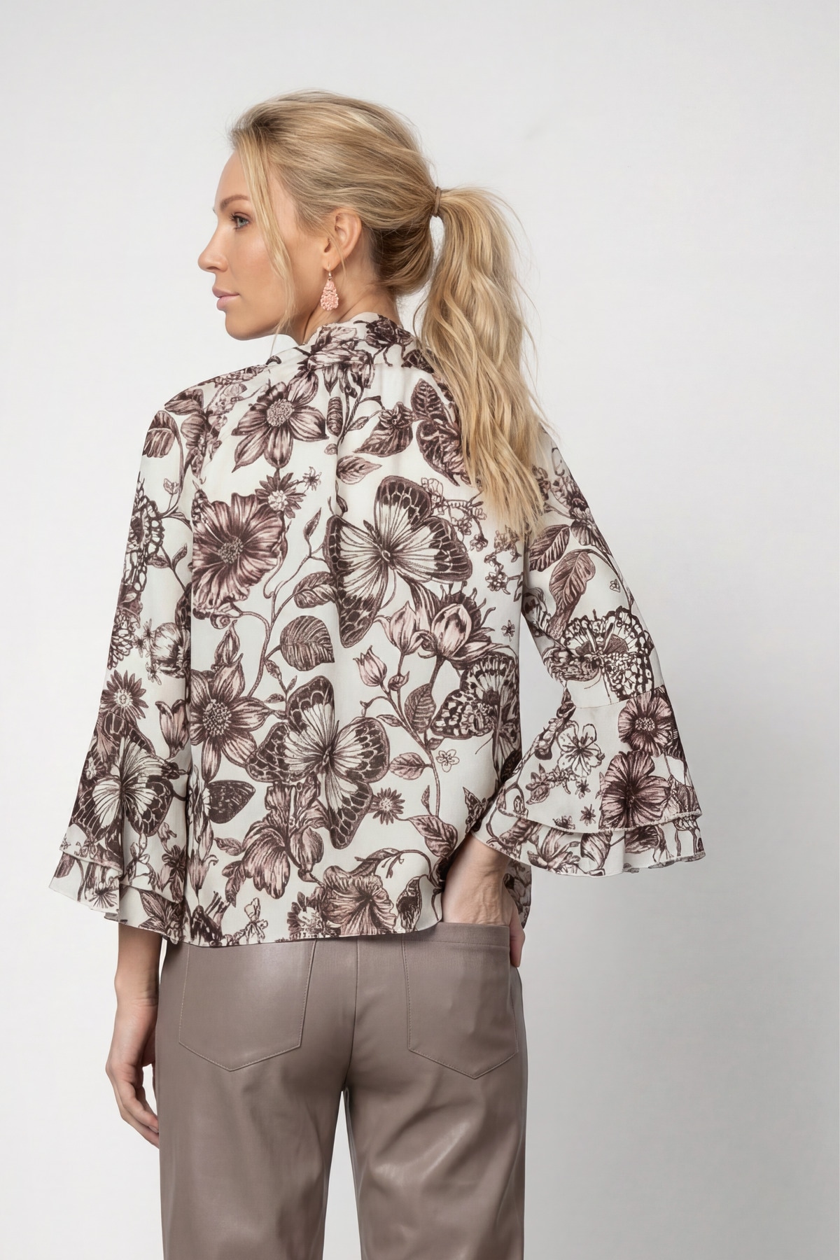 Monari Klassische Bluse »Bluse Blume allover« Regular fit mit Blumenmuster