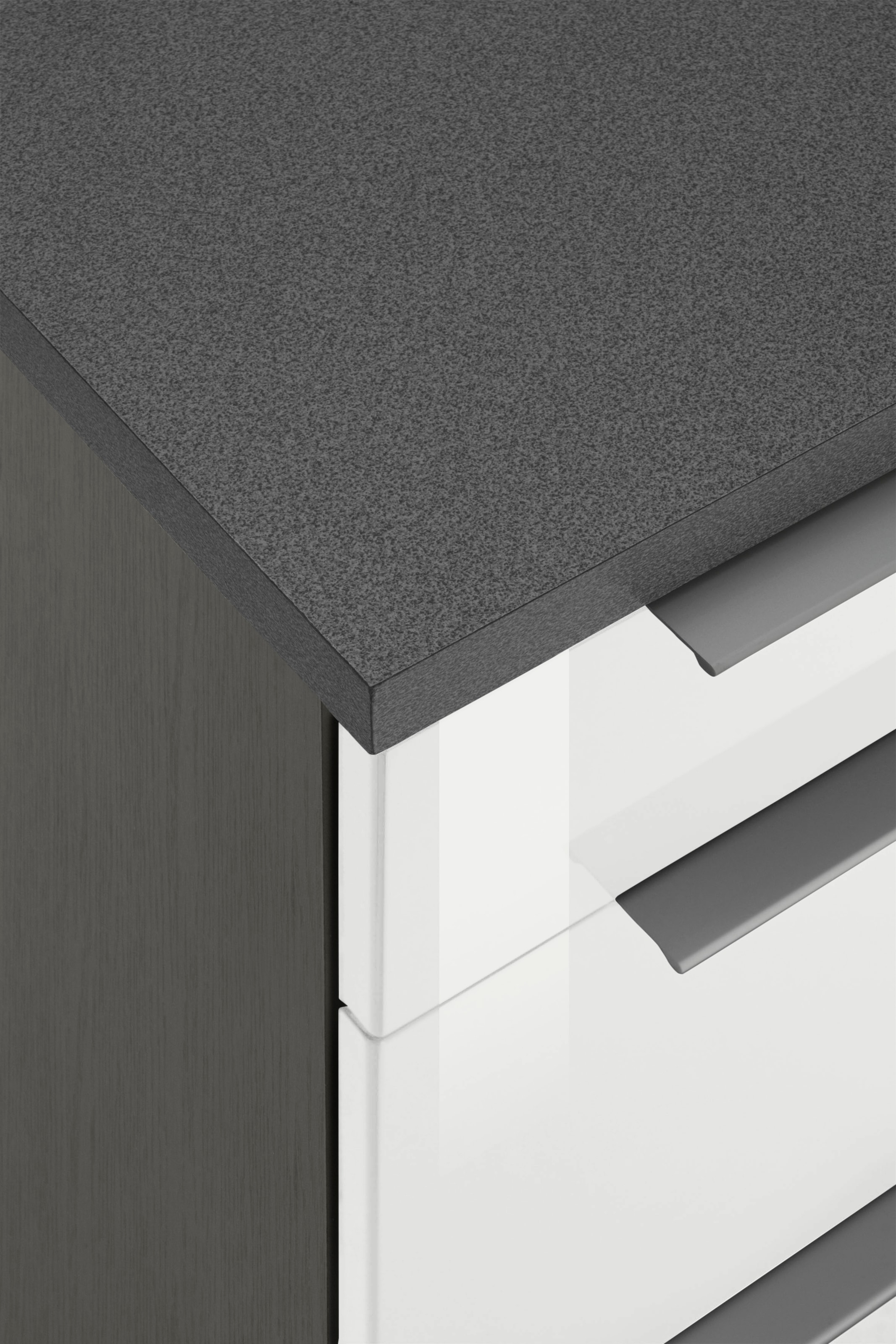 KOCHSTATION Küchenzeile »KS-Brindisi«, Breite 210 cm, wahlweise mit E-Geräten, mit MDF-Fronten und Regal