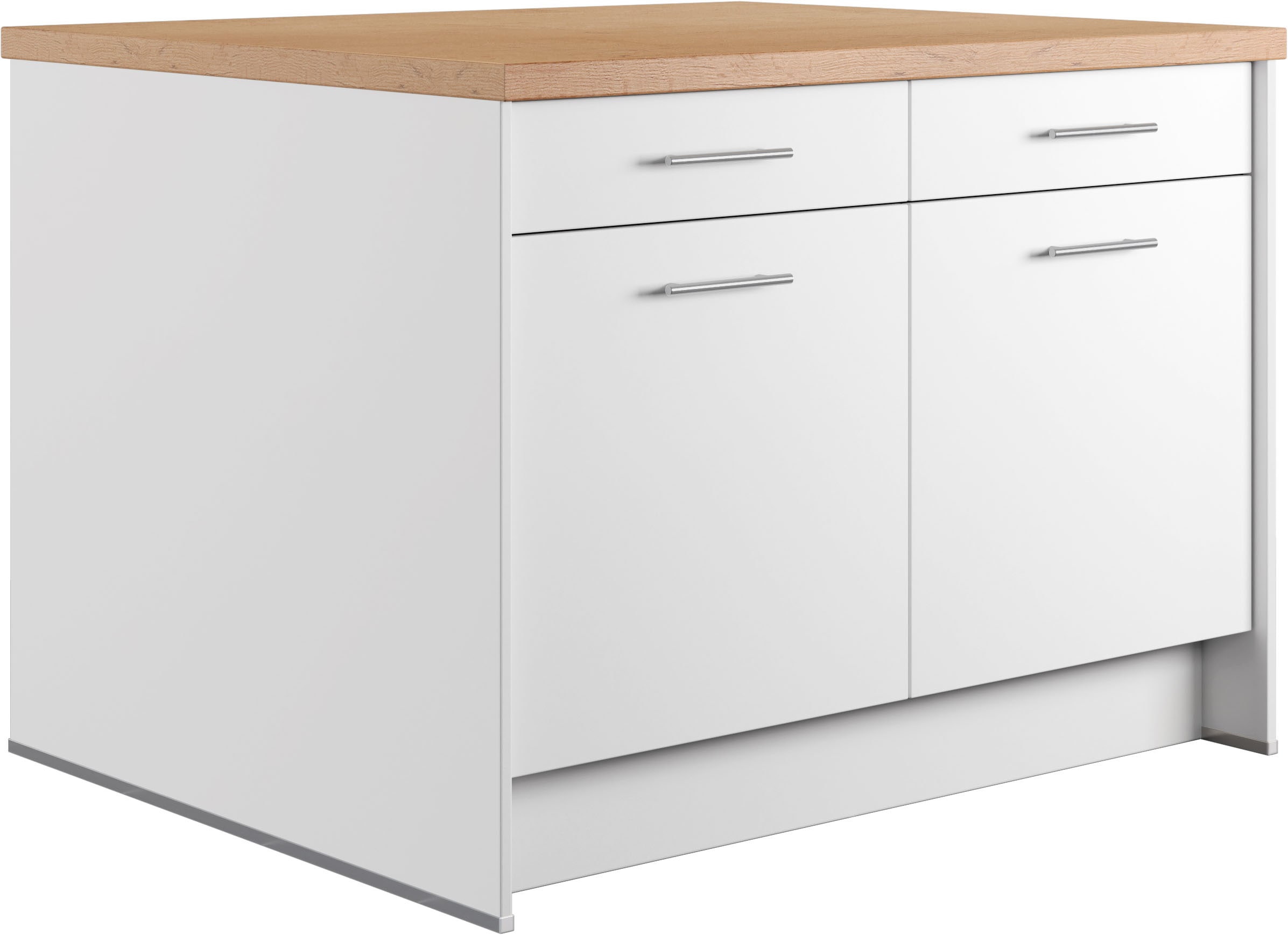 IMPULS KÜCHEN Kücheninsel »Kopenhagen, flexibel stellbar, Schubkästen mit Soft-Close« Set,  vormontiert, mit Stauraum auf beiden Seiten, Breite 123 cm