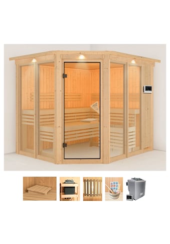 Karibu Sauna »Anike 3«, (Set), 9-kW-Bio-Ofen mit externer Steuerung kaufen